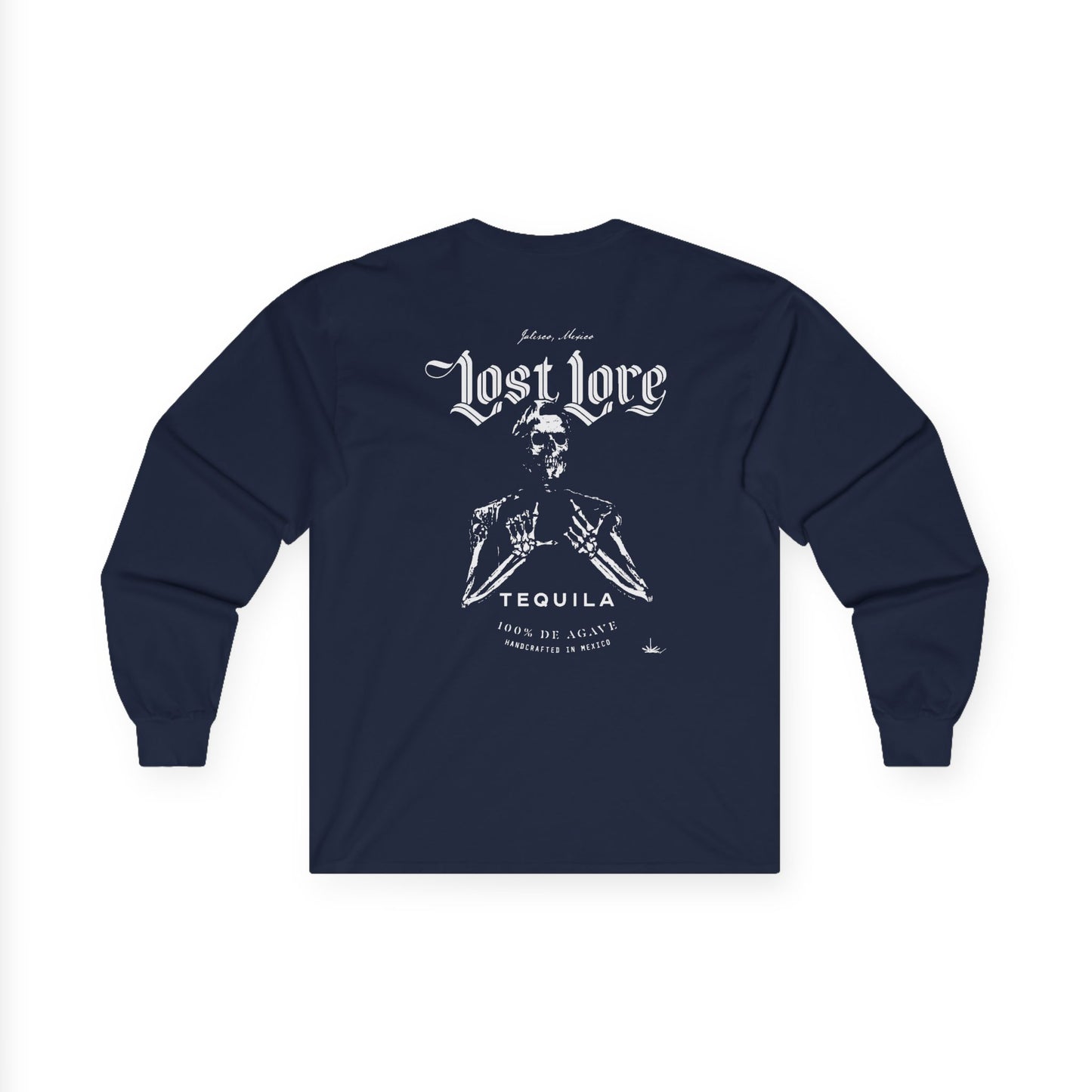 Lost Lore Tequila Miklo Agave Long Sleeve Gildan 2400 T-Shirt with Front and Back Logo