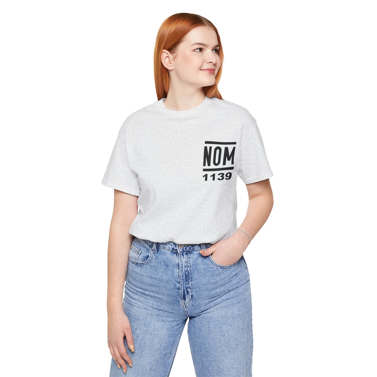 NOM 1139 Short Sleeve Bella+Canvas 3001 T-Shirt with Front and Back Logo