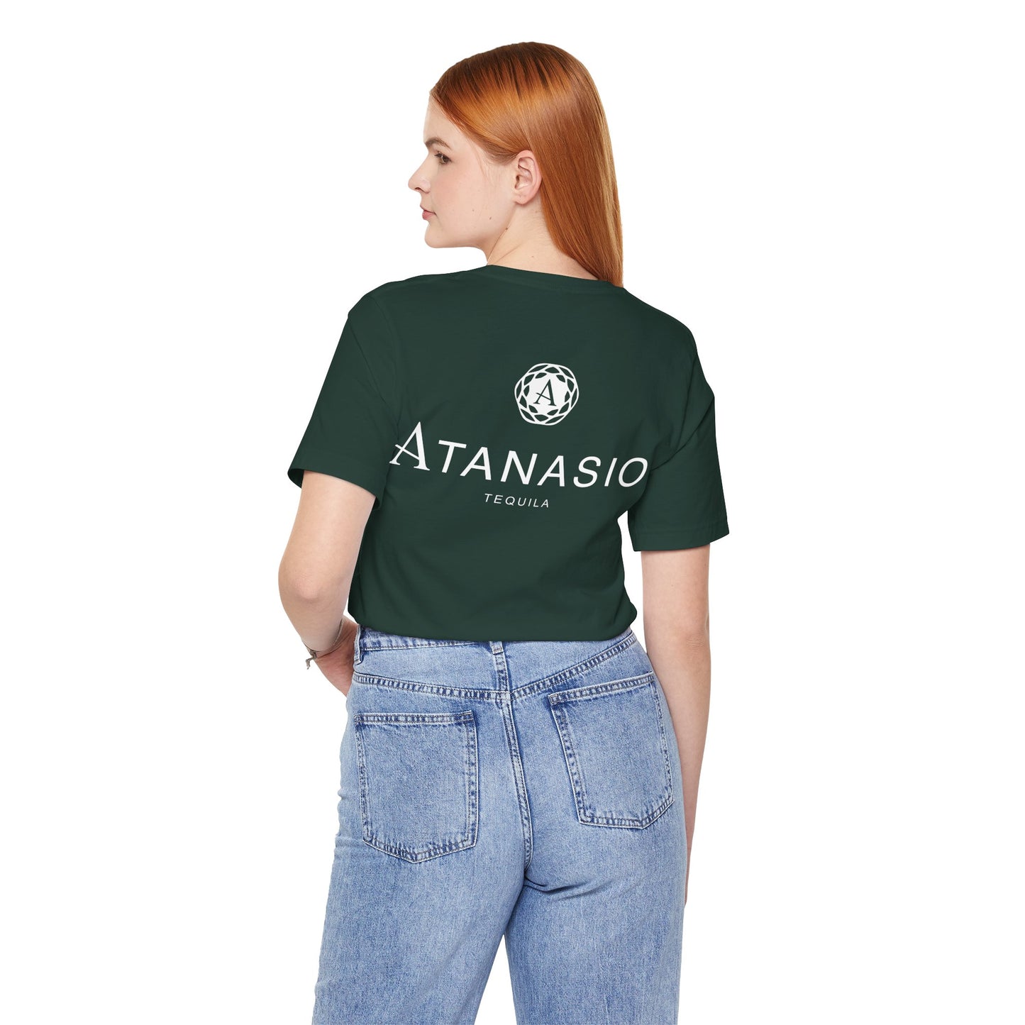 Atanasio Tequila Short Sleeve Bella+Canvas 3001 T-Shirt with Front and Back Logo