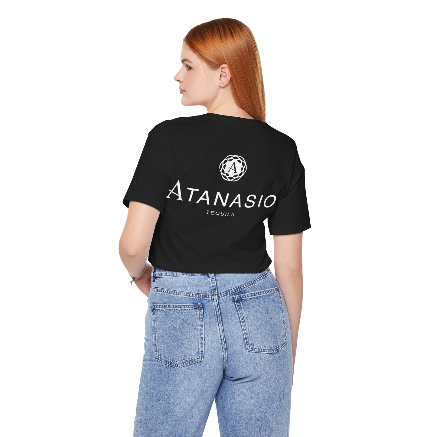 Atanasio Tequila Short Sleeve Bella+Canvas 3001 T-Shirt with Front and Back Logo