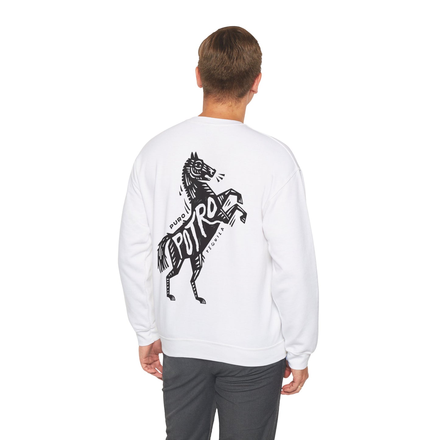 Puro Potro Tequila Gilden 18000 Crewneck Sweatshirt with Front and Back Logo