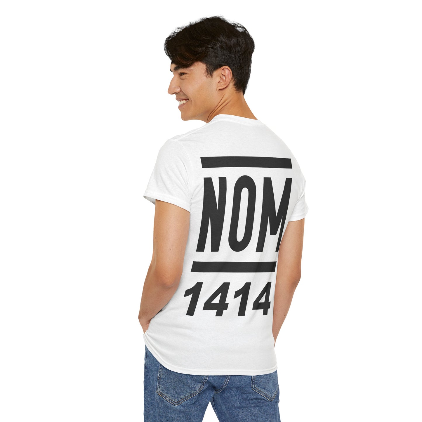 NOM 1414 Short Sleeve Gildan 5000 T-Shirt with Front and Back Logo