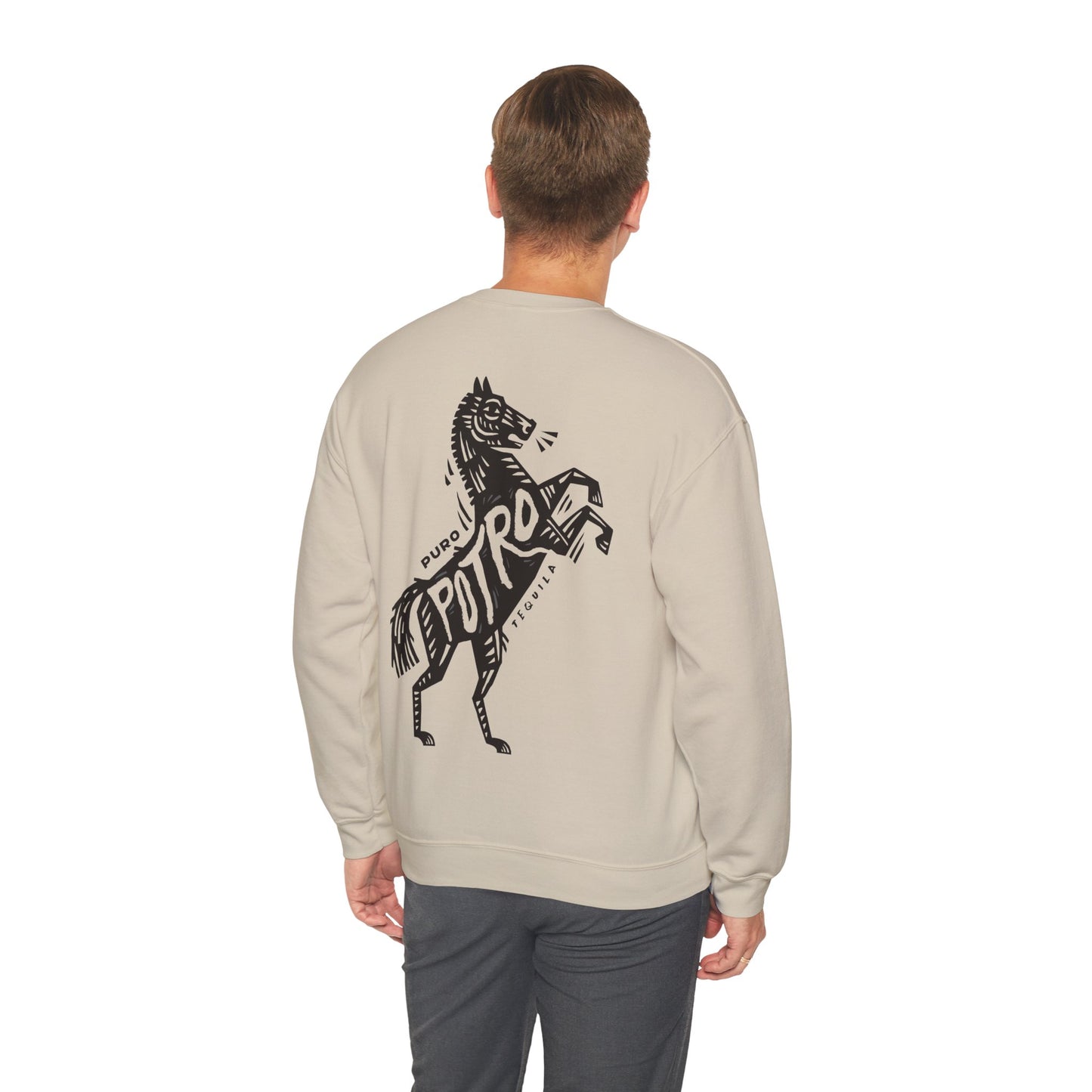 Puro Potro Tequila Gilden 18000 Crewneck Sweatshirt with Front and Back Logo