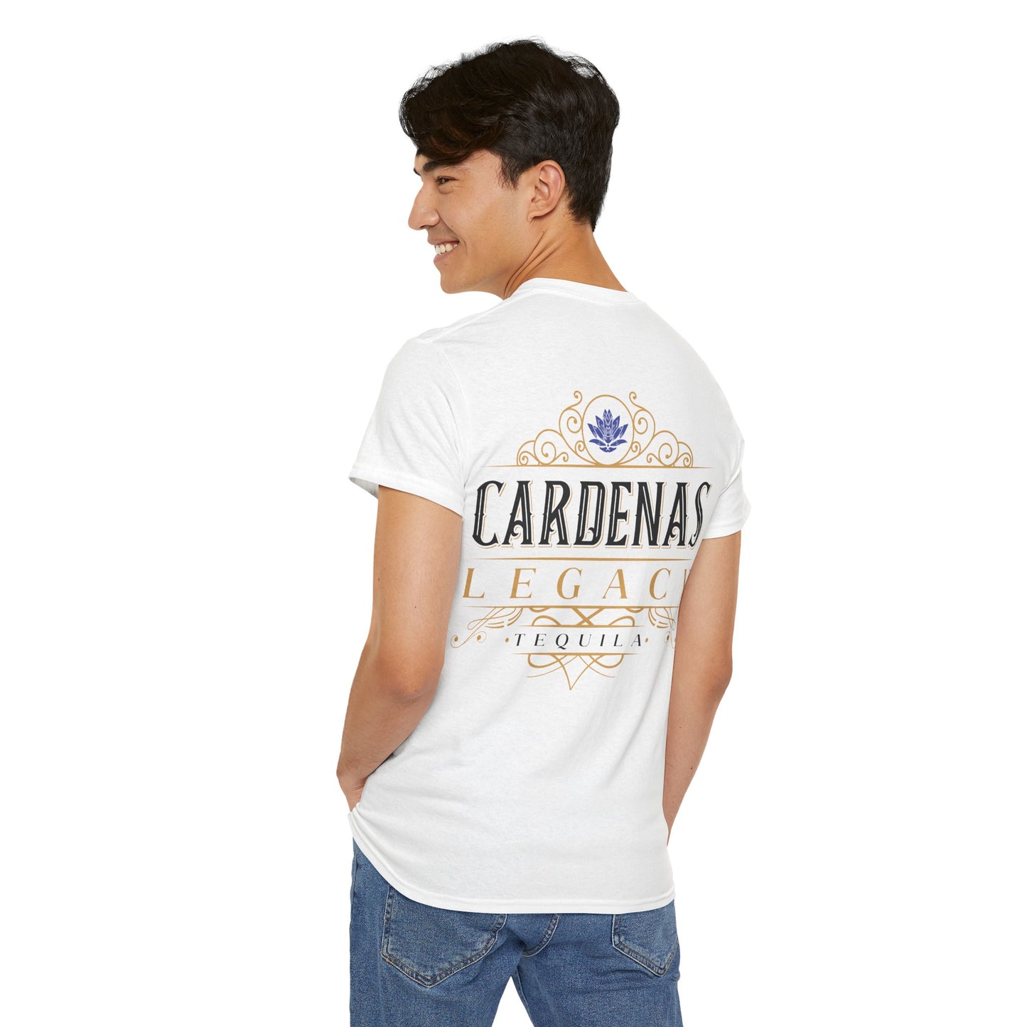 Cardenas Legacy Tequila Short Sleeve Gildan 5000 T-Shirt with Front and Back Logo