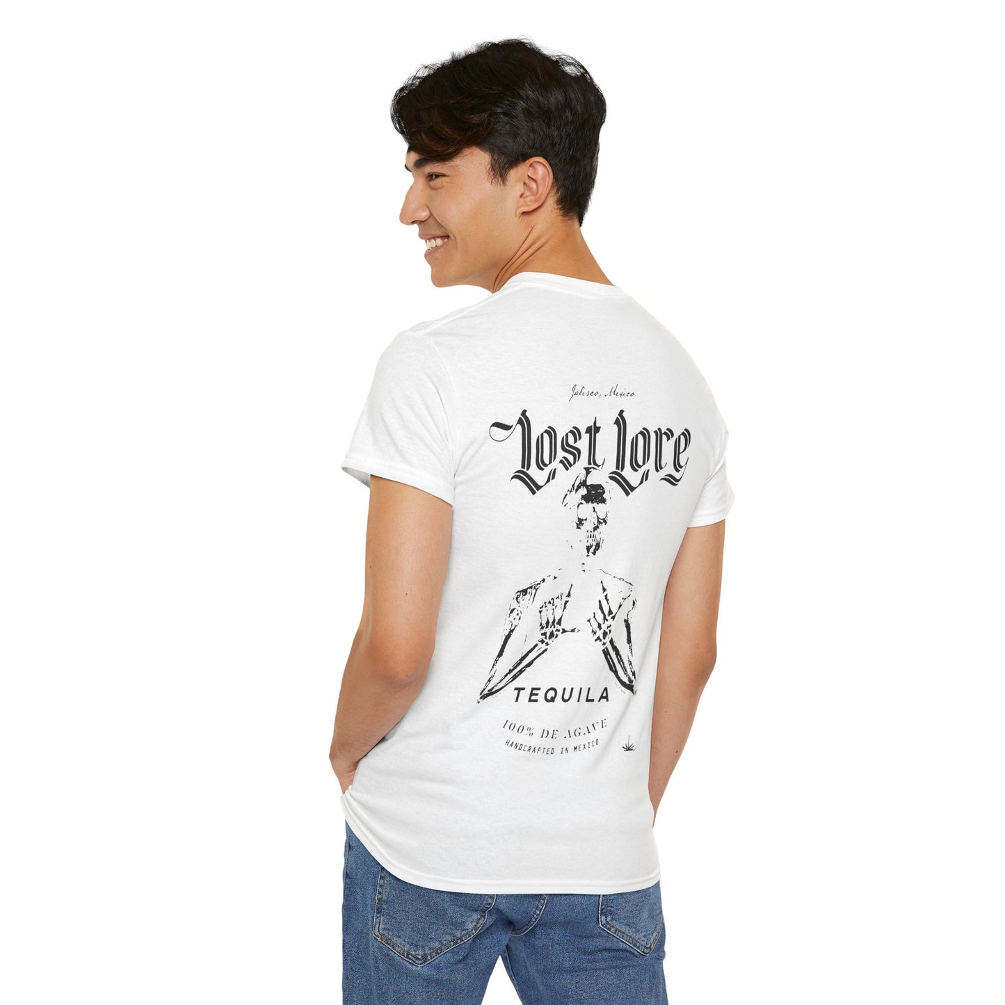 Lost Lore Tequila Miklo Agave Short Sleeve Gildan 5000 T-Shirt with Front and Back Logo