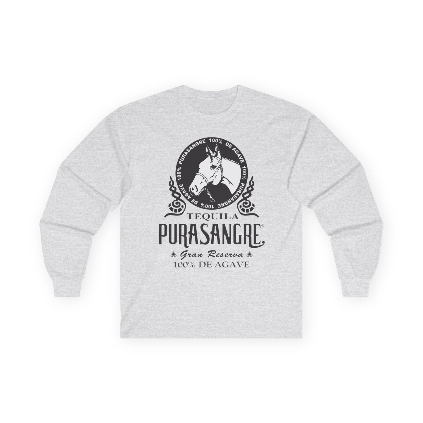 Purasangre Tequila Long Sleeve Gildan 2400 T-Shirt with Front Logo