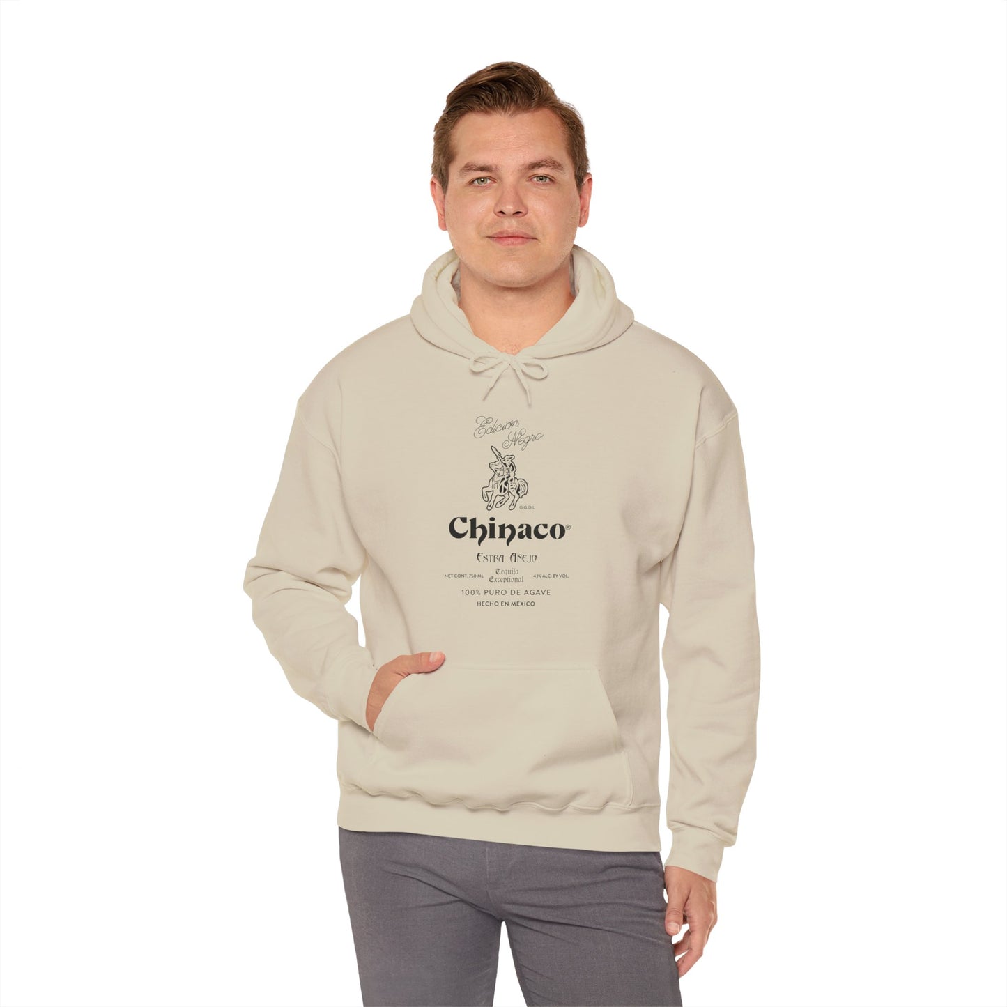 Chinaco Tequila Retro Gilden 18500 Hoodie with Front and Back Logo