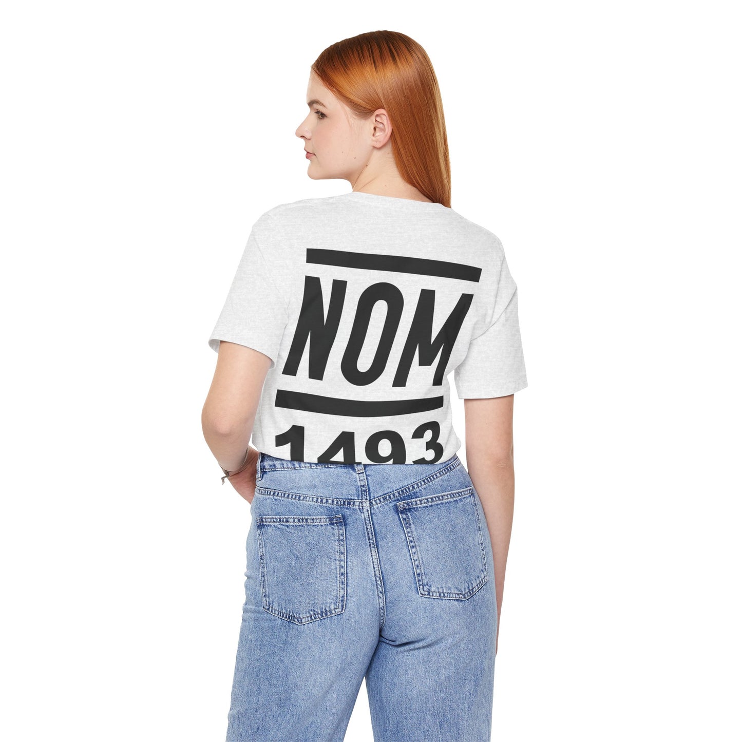 NOM 1493 Short Sleeve Bella+Canvas 3001 T-Shirt with Front and Back Logo