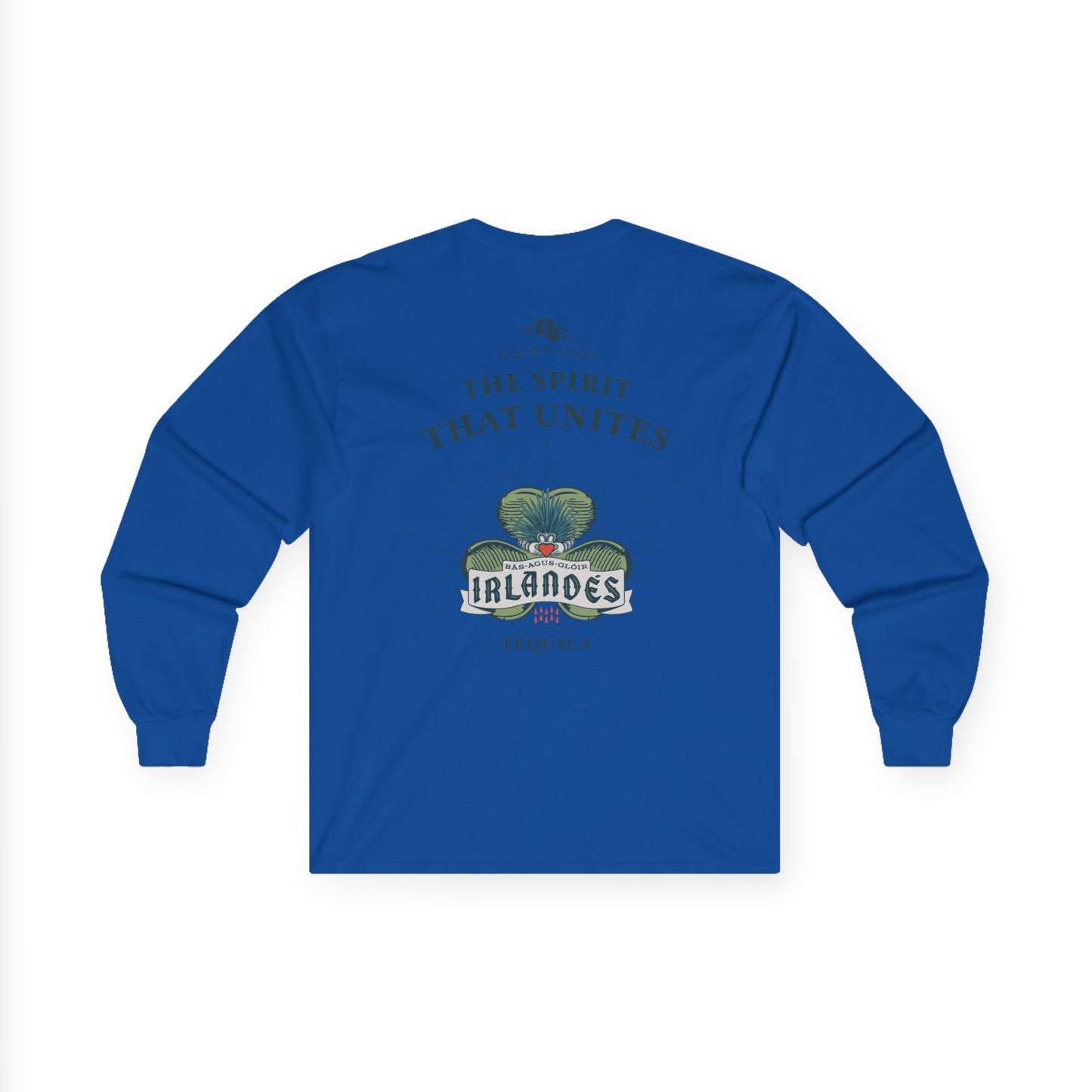 Irlande's Tequila Long Sleeve Gildan 2400 T-Shirt with Front and Back Logo