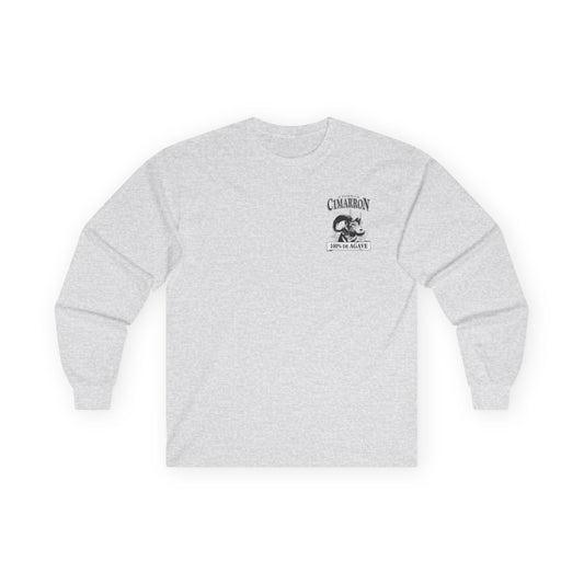 Cimarron Tequila Long Sleeve Gildan 2400 T-Shirt with Front and Back Logo