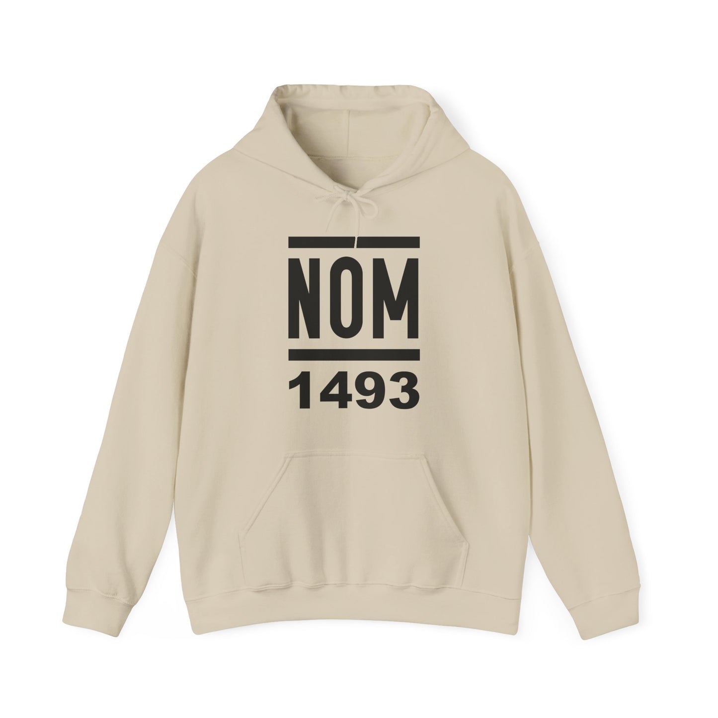 NOM 1493 Gilden 18500 Hoodie with Front Logo