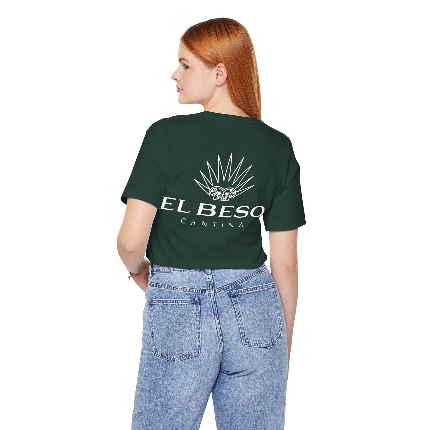 El Beso Cantina Short Sleeve Bella+Canvas 3001 T-Shirt with Front and Back Logo