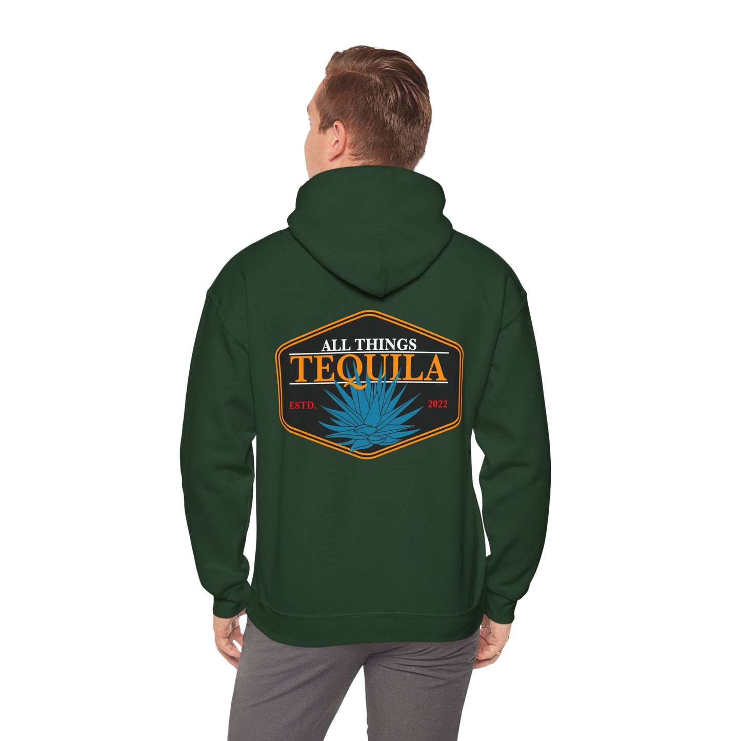 All Things Tequila Gilden 18500 Hoodie with Front and Back Logo