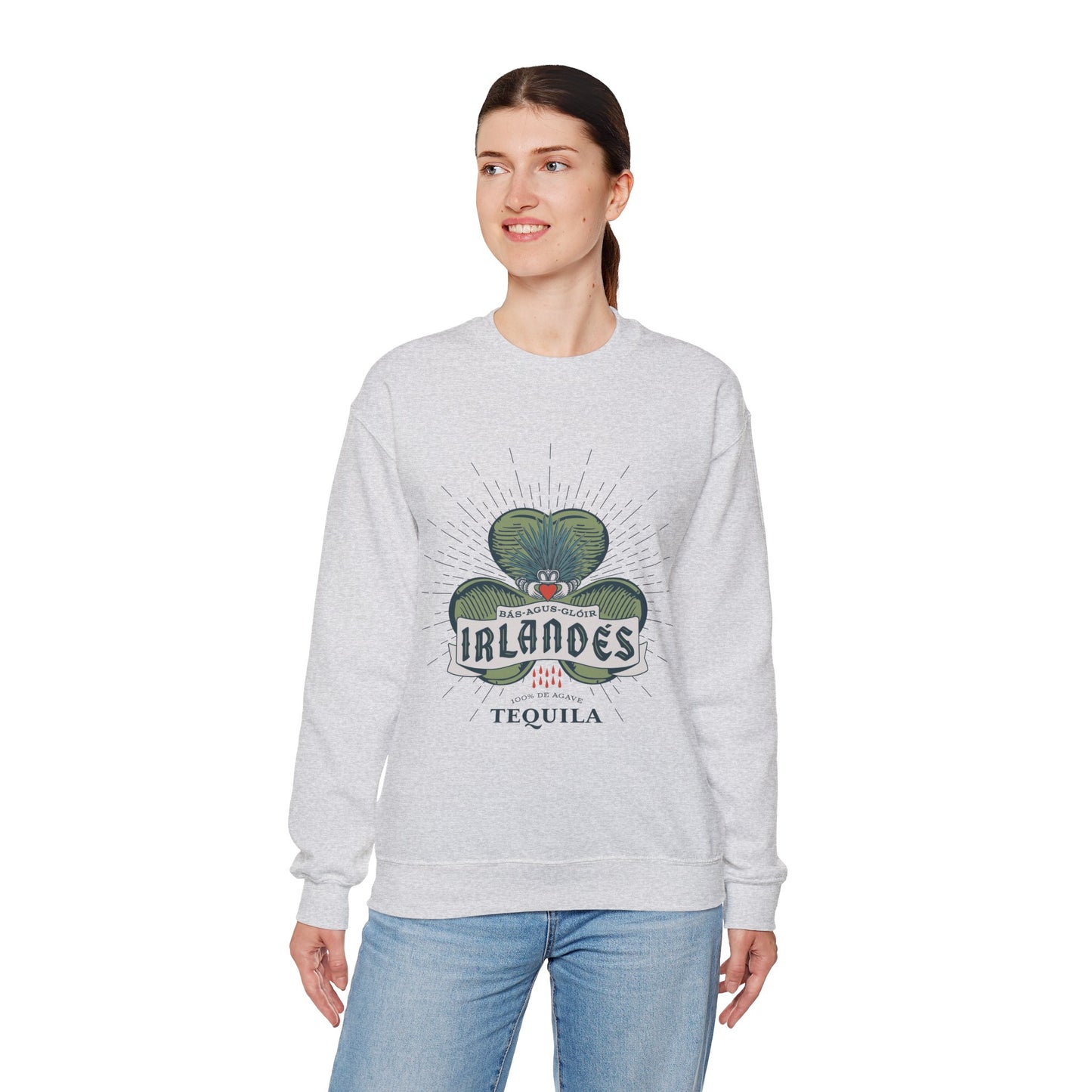 Irlande's Tequila Gilden 18000 Crewneck Sweatshirt with Front Logo