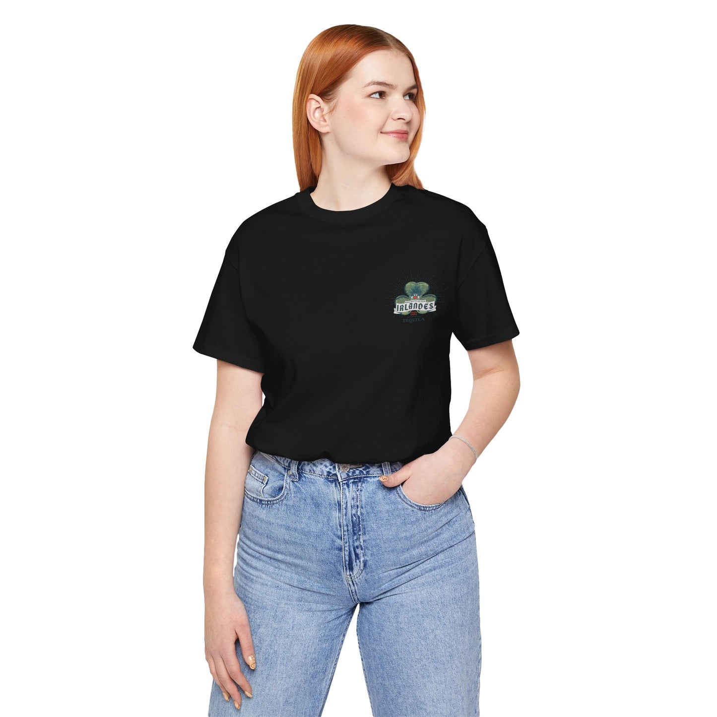 Irlande's Tequila Short Sleeve Bella+Canvas 3001 T-Shirt with Front and Back Logo