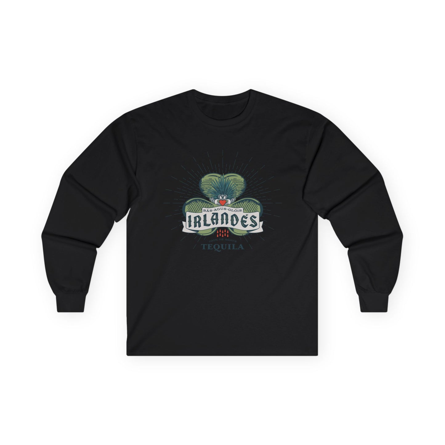 Irlande's Tequila Long Sleeve Gildan 2400 T-Shirt with Front Logo