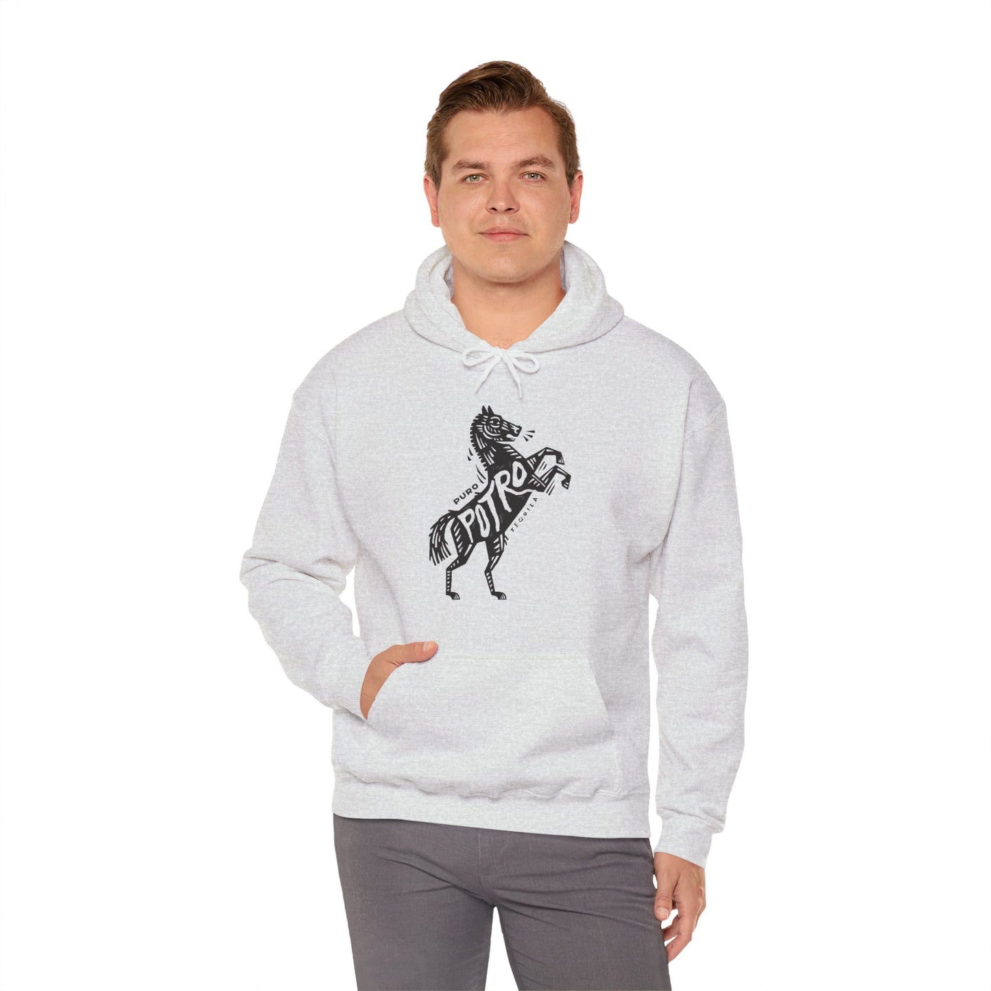 Puro Potro Tequila Gilden 18500 Hoodie with Front Logo