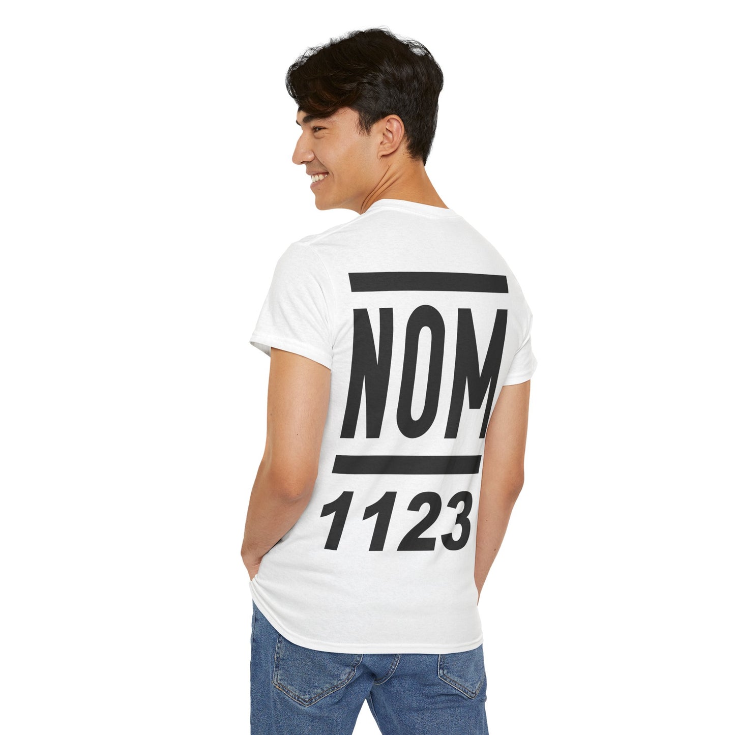 NOM 1123 Short Sleeve Gildan 5000 T-Shirt with Front and Back Logo