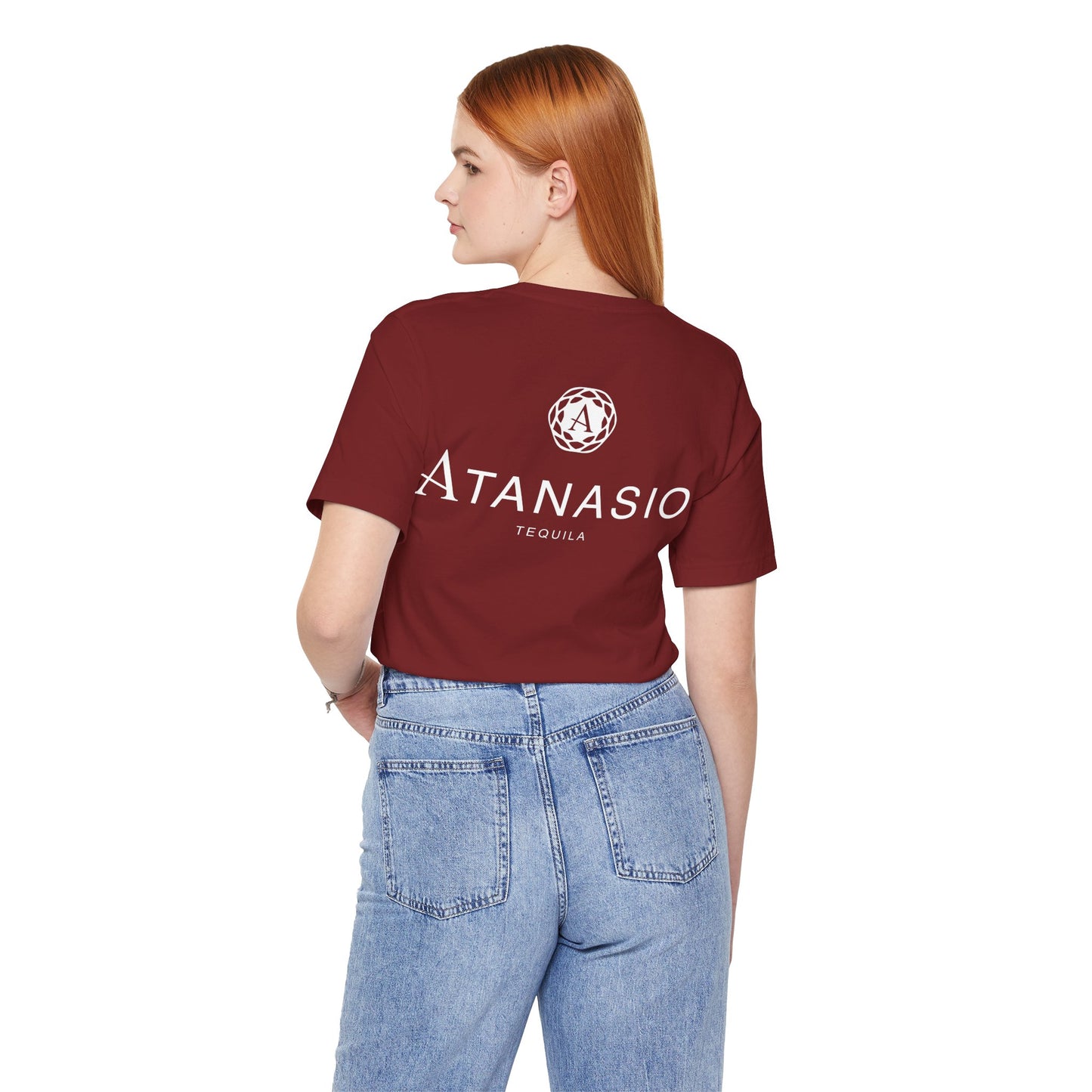 Atanasio Tequila Short Sleeve Bella+Canvas 3001 T-Shirt with Front and Back Logo