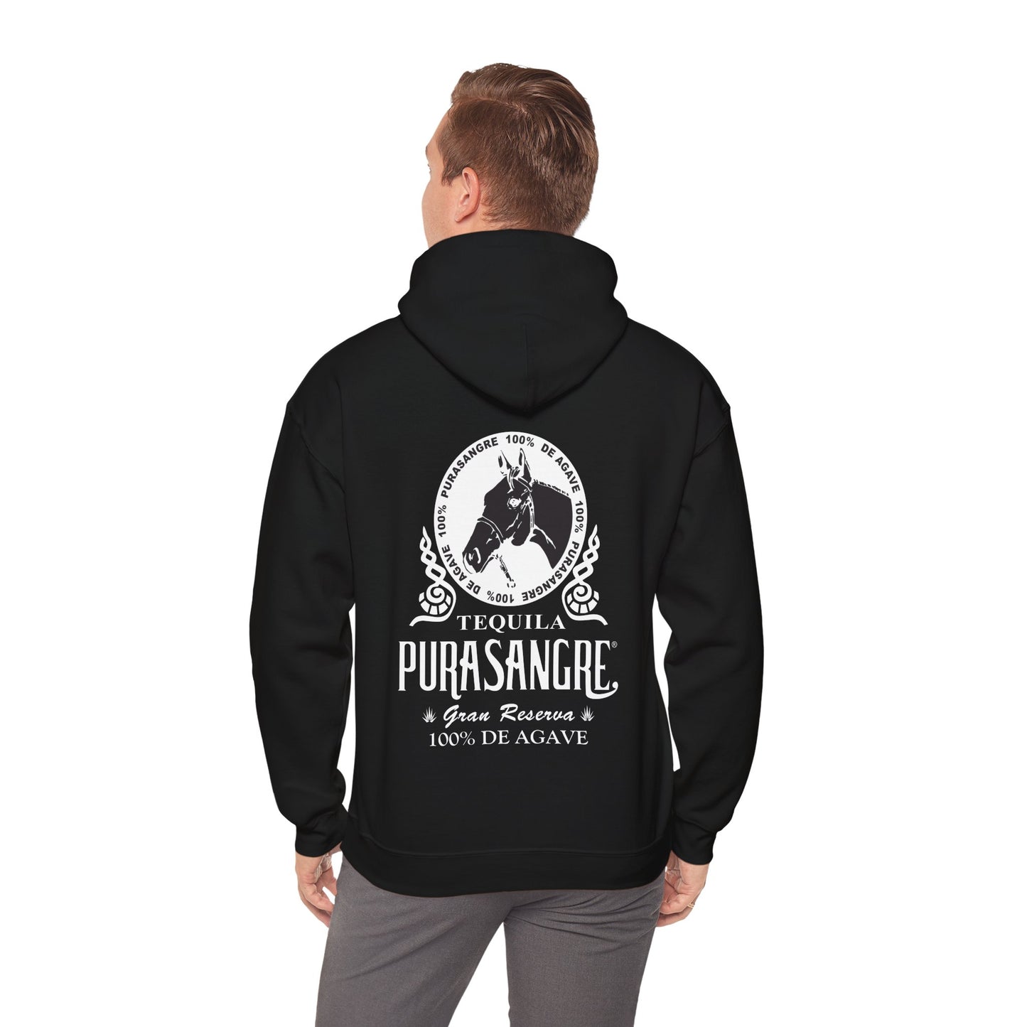 Purasangre Tequila Gilden 18500 Hoodie with Front and Back Logo