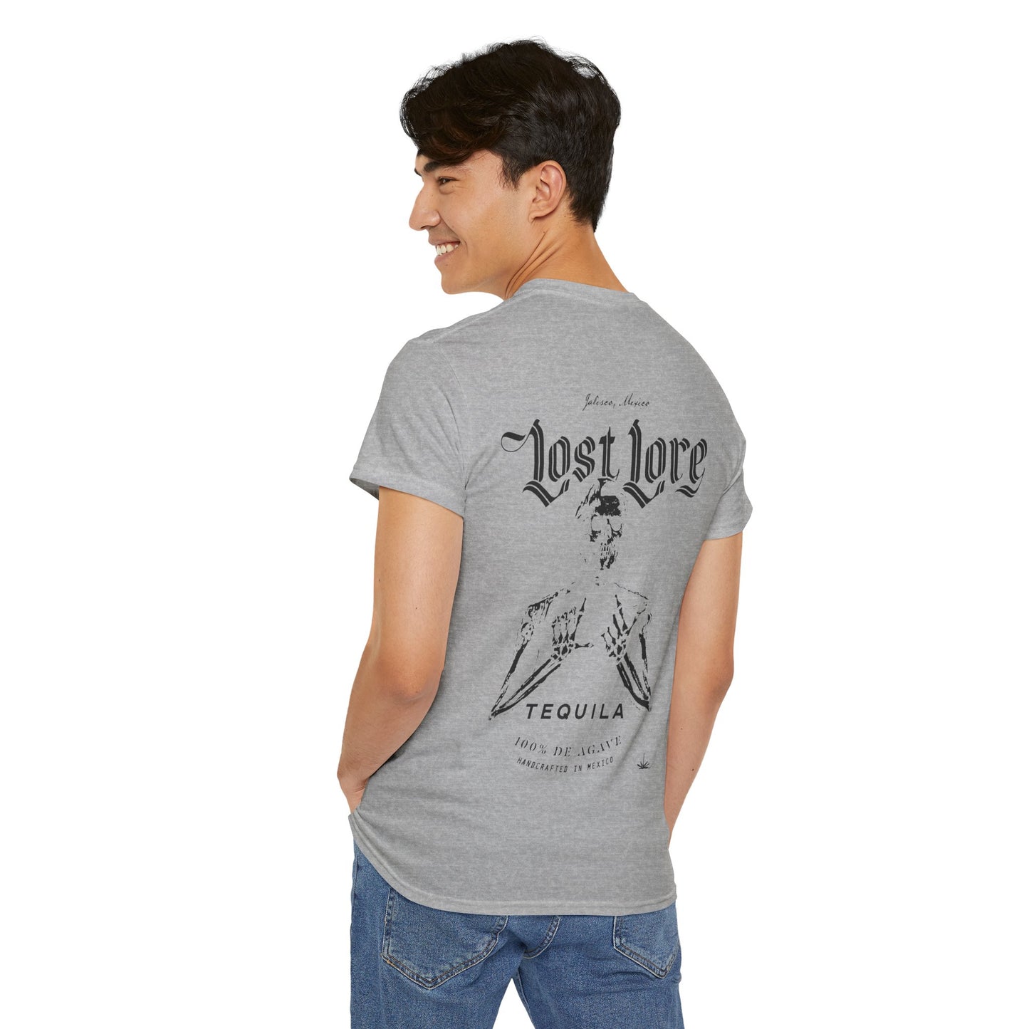 Lost Lore Tequila Miklo Agave Short Sleeve Gildan 5000 T-Shirt with Front and Back Logo