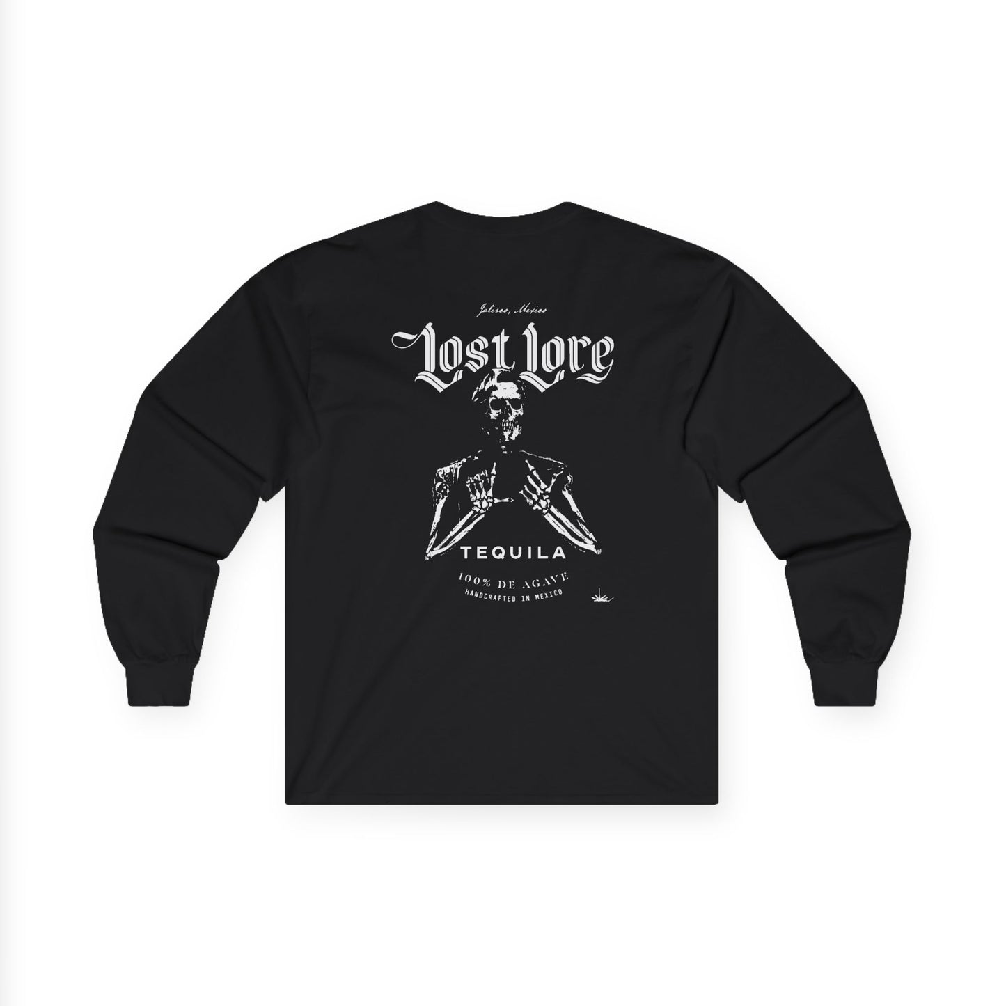 Lost Lore Tequila Miklo Agave Long Sleeve Gildan 2400 T-Shirt with Front and Back Logo