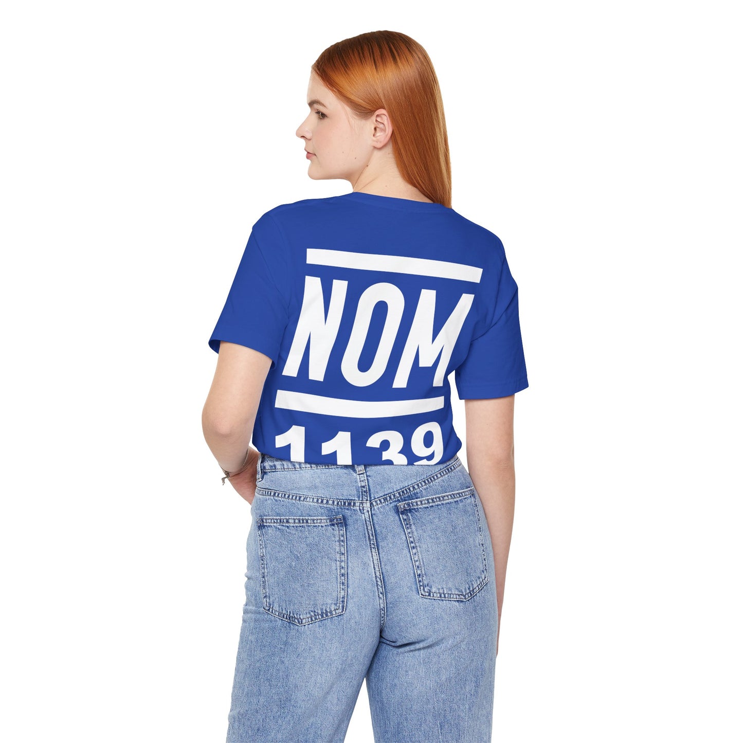 NOM 1139 Short Sleeve Bella+Canvas 3001 T-Shirt with Front and Back Logo