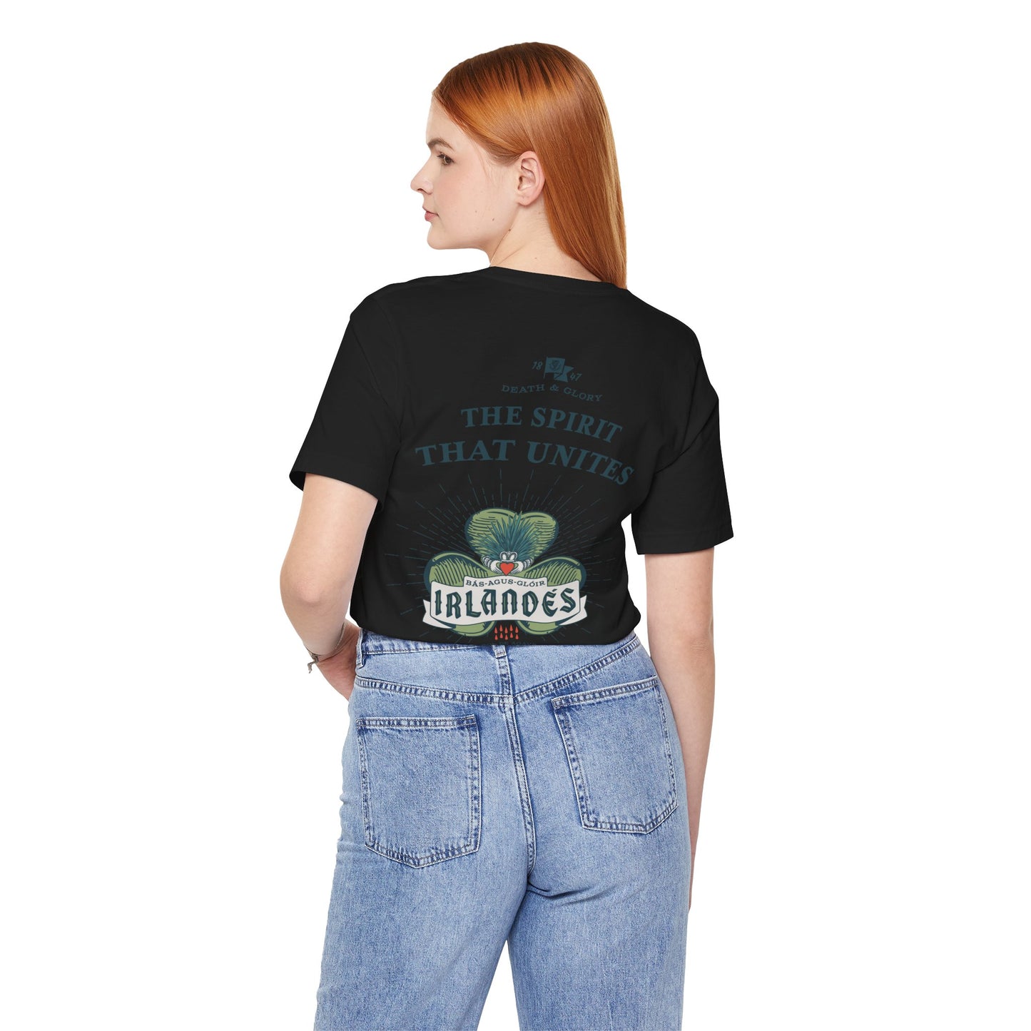 Irlande's Tequila Short Sleeve Bella+Canvas 3001 T-Shirt with Front and Back Logo