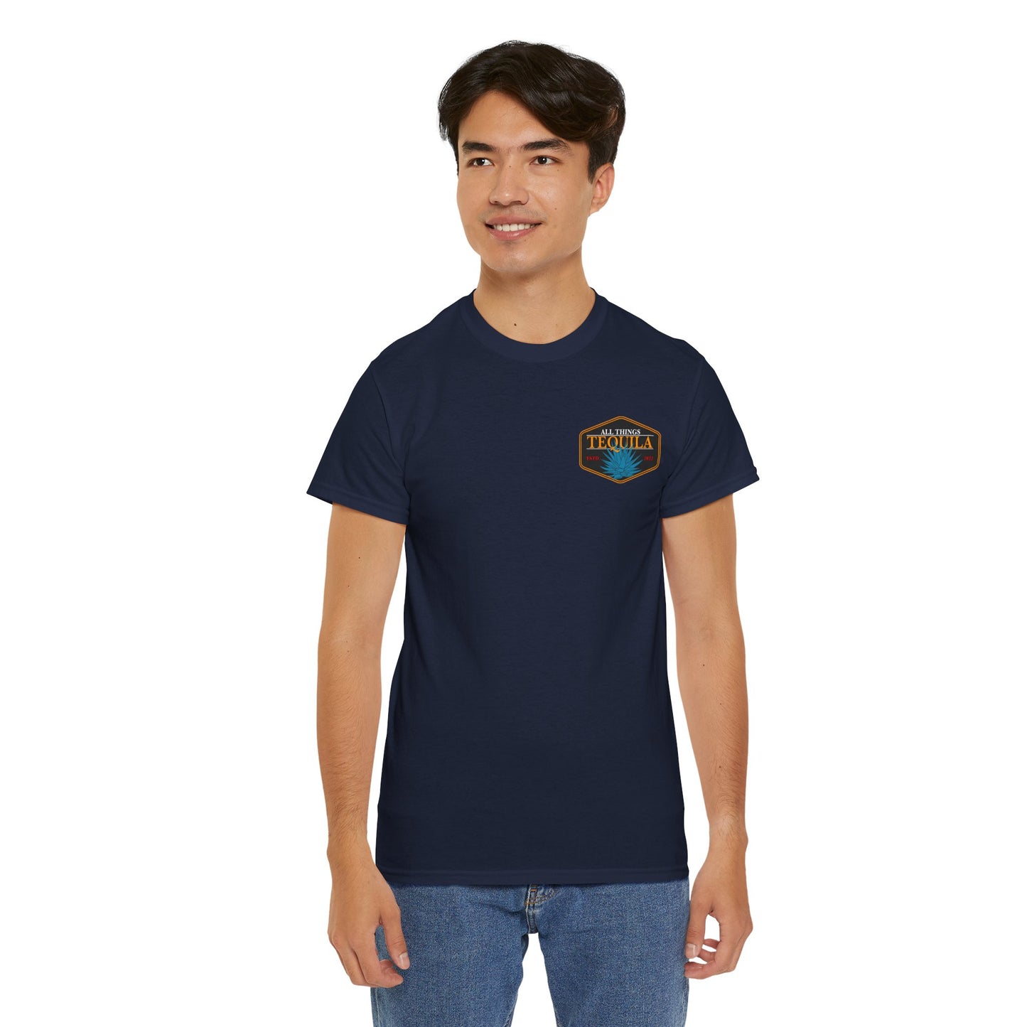 All Things Tequila Short Sleeve Gildan 5000 T-Shirt with Front and Back Logo