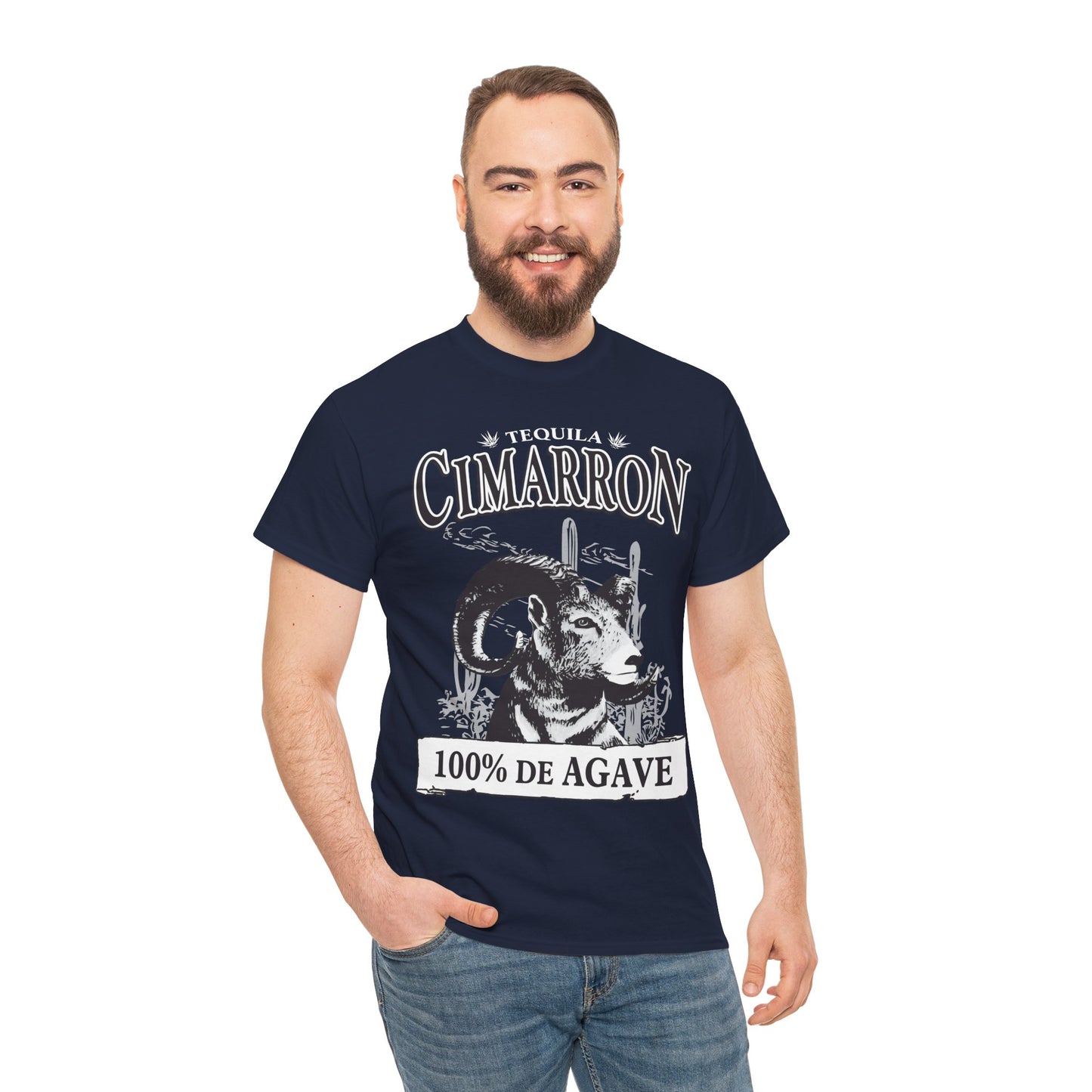 Cimarron Tequila Short Sleeve Gildan 5000 T-Shirt with Front Logo