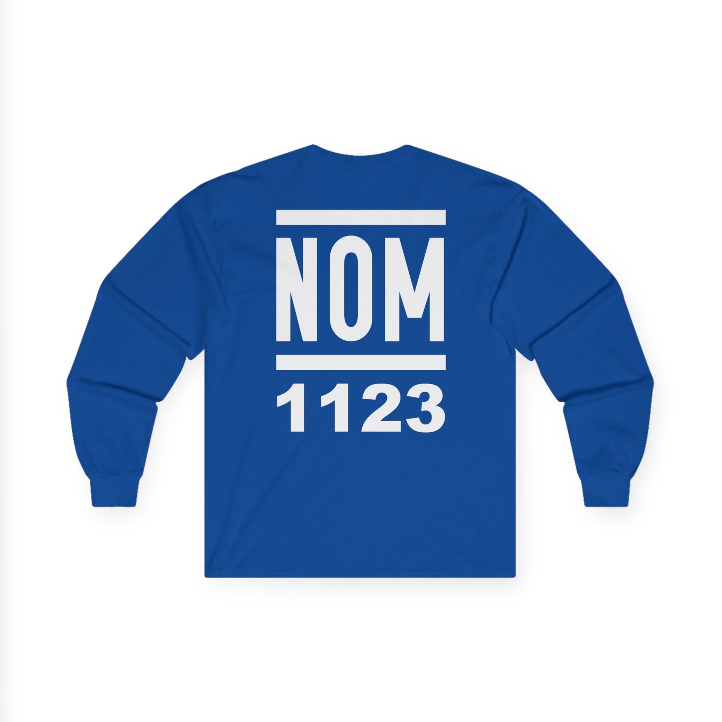 NOM 1123 Long Sleeve Gildan 2400 T-Shirt with Front and Back Logo