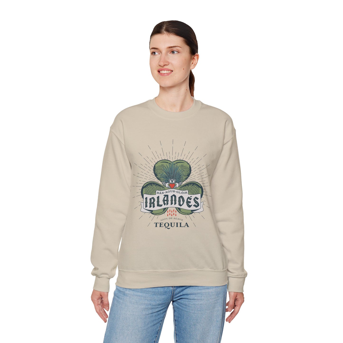 Irlande's Tequila Gilden 18000 Crewneck Sweatshirt with Front Logo