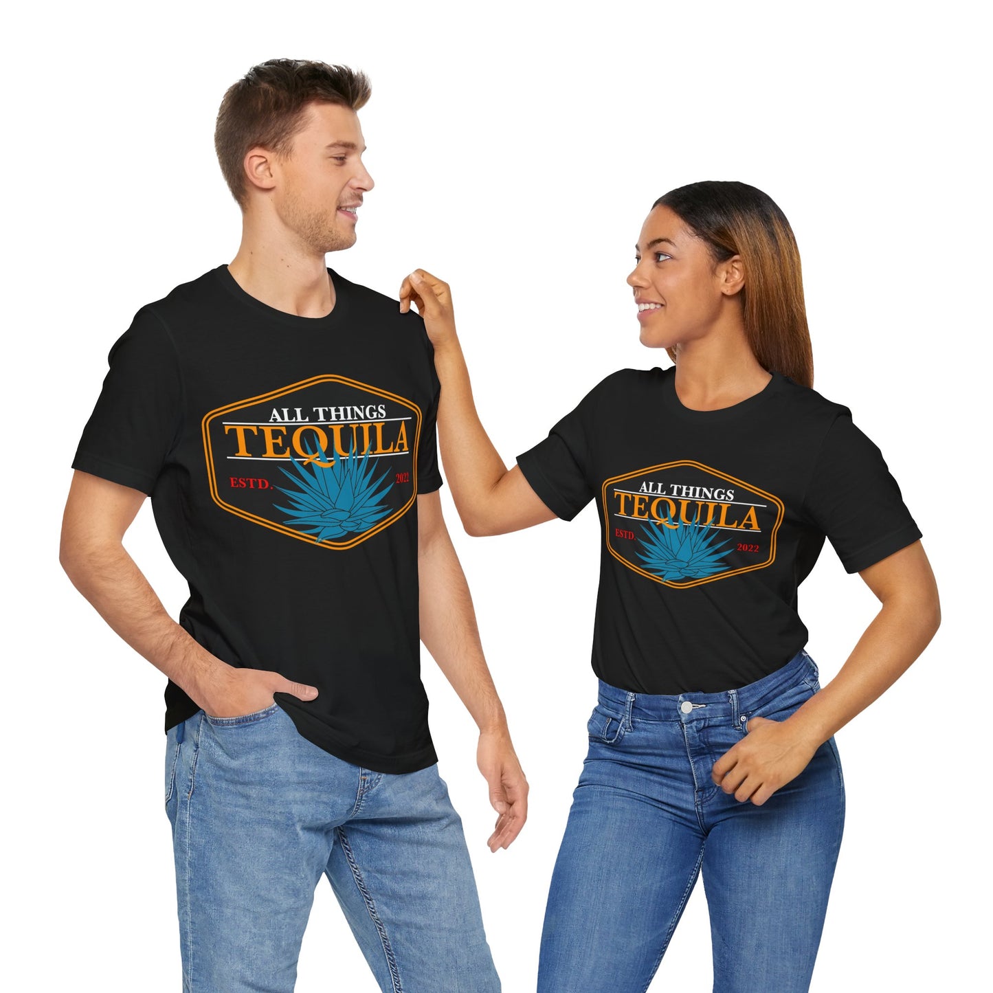 All Things Tequila Short Sleeve Bella+Canvas 3001 T-Shirt with Front Logo