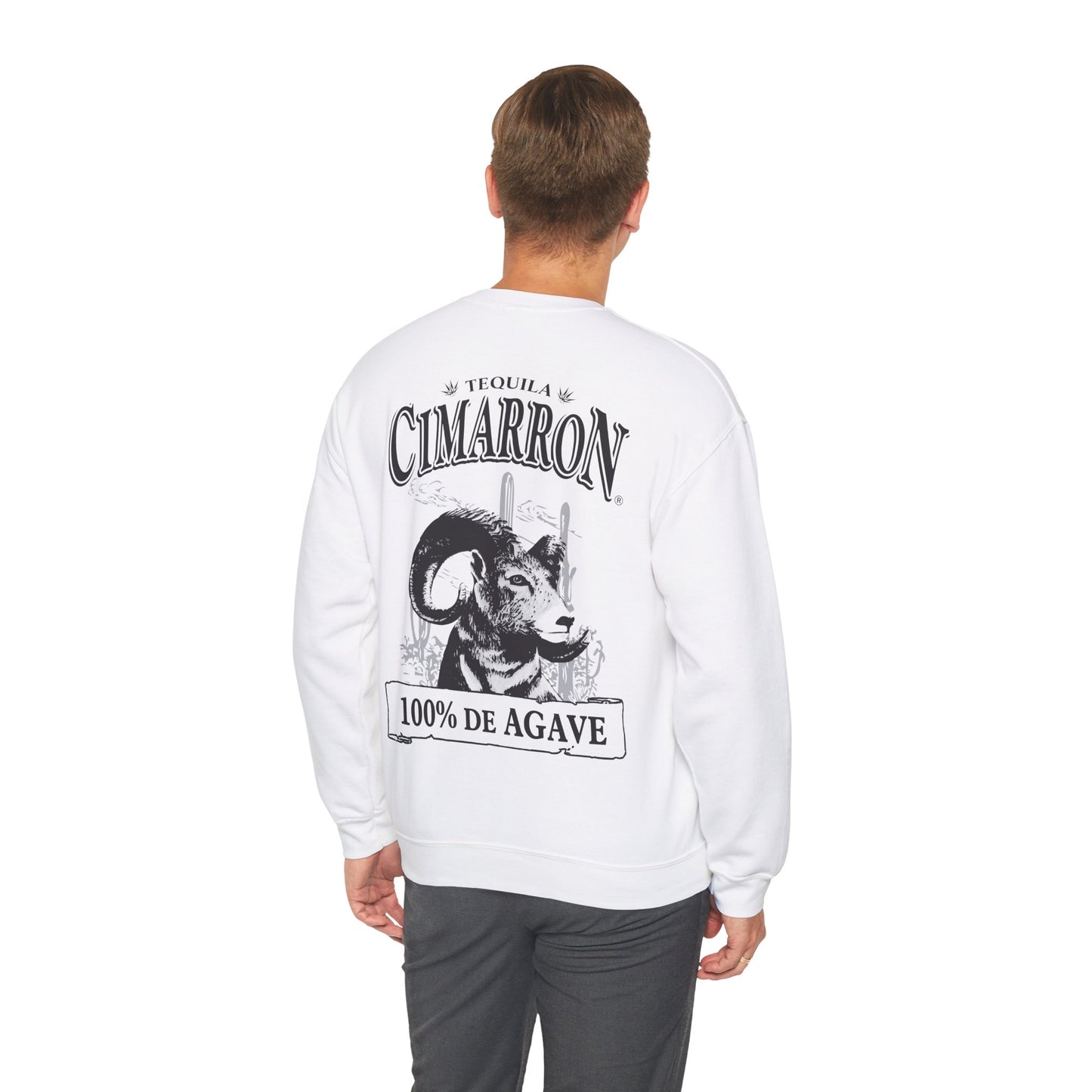 Cimarron Tequila Gilden 18000 Crewneck Sweatshirt with Front and Back Logo