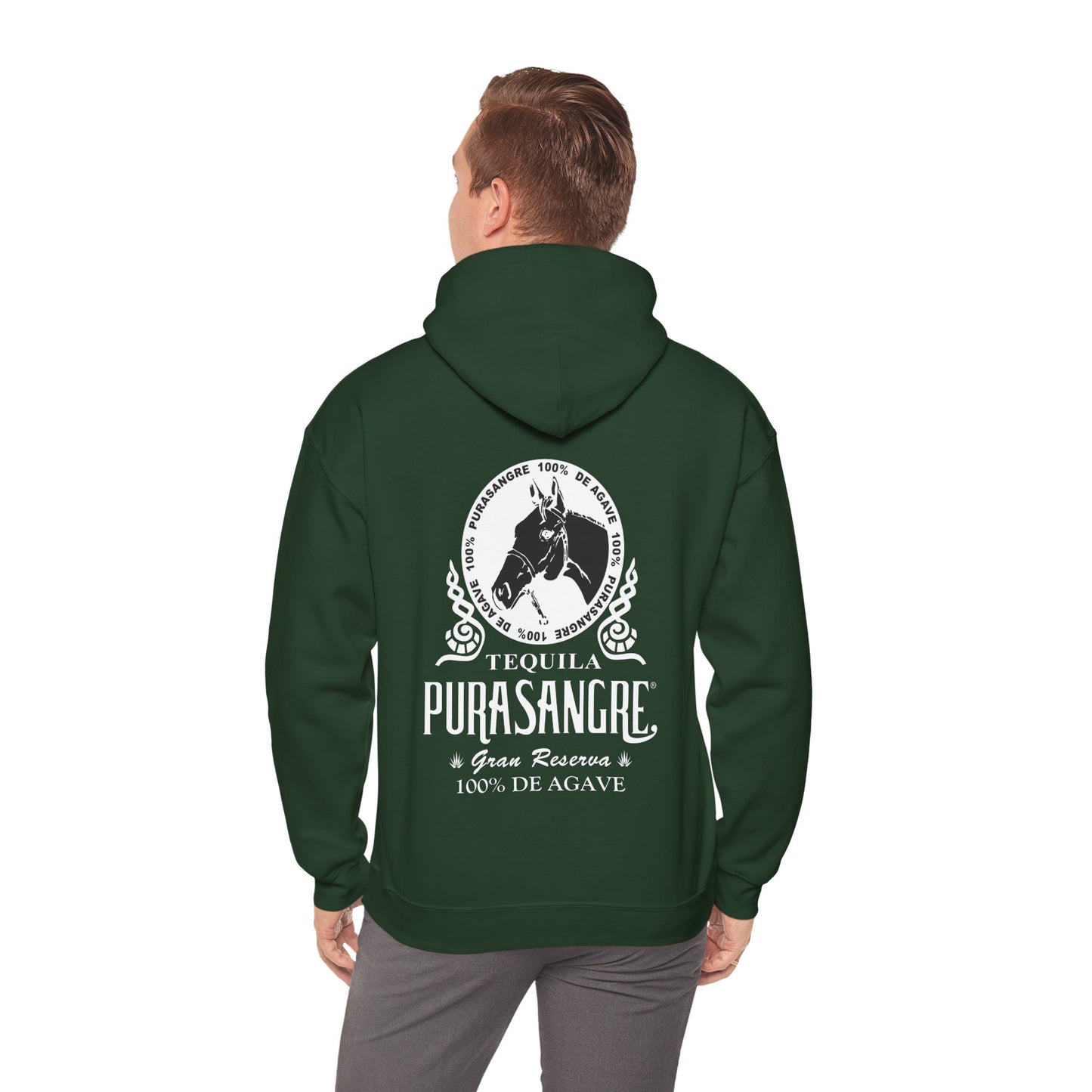 Purasangre Tequila Gilden 18500 Hoodie with Front and Back Logo