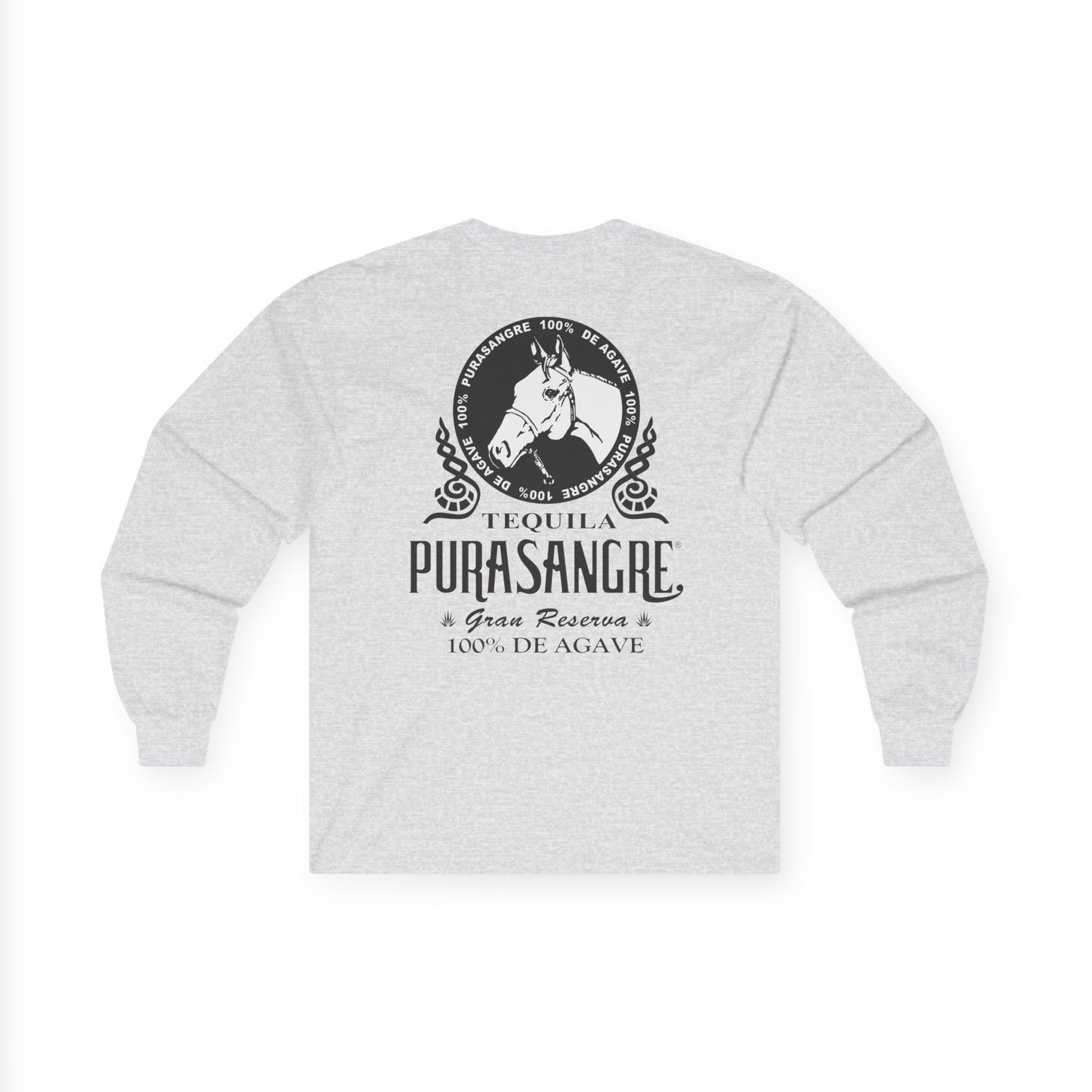 Purasangre Tequila Long Sleeve Gildan 2400 T-Shirt with Front and Back Logo