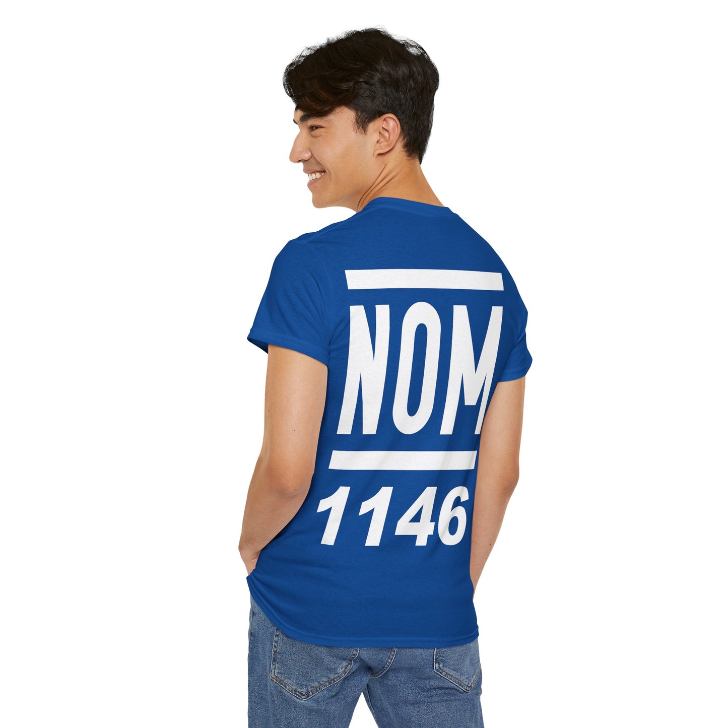 NOM 1146 Short Sleeve Gildan 5000 T-Shirt with Front and Back Logo