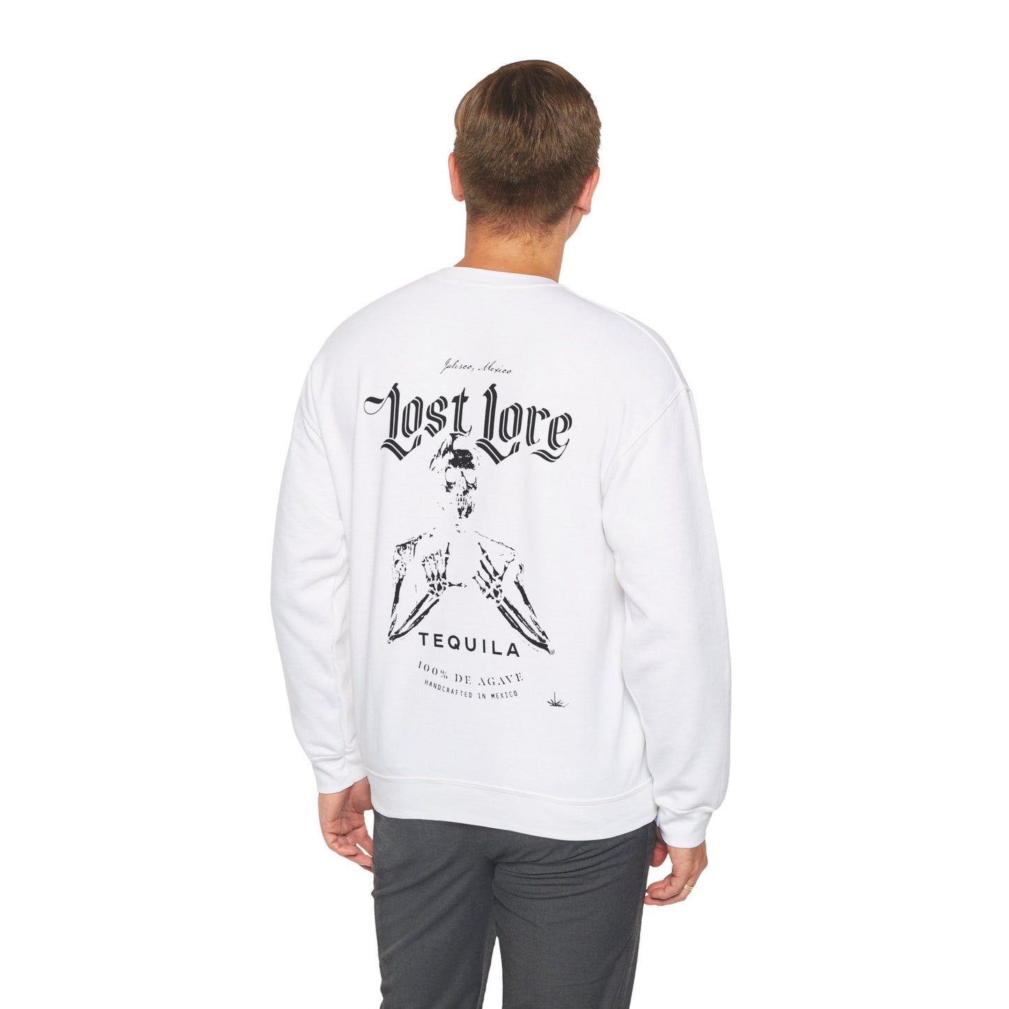 Lost Lore Tequila Miklo Agave Gilden 18000 Crewneck Sweatshirt with Front and Back Logo