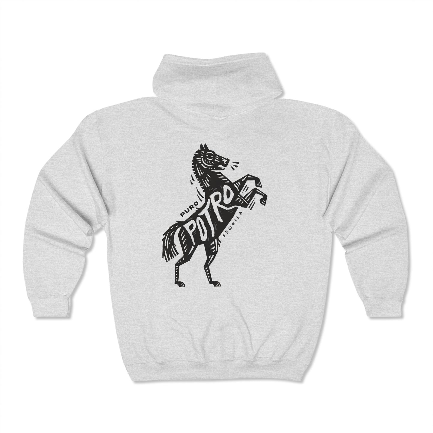 Puro Potro Tequila Gildan 18600 Zip-Up Hooded Sweatshirt