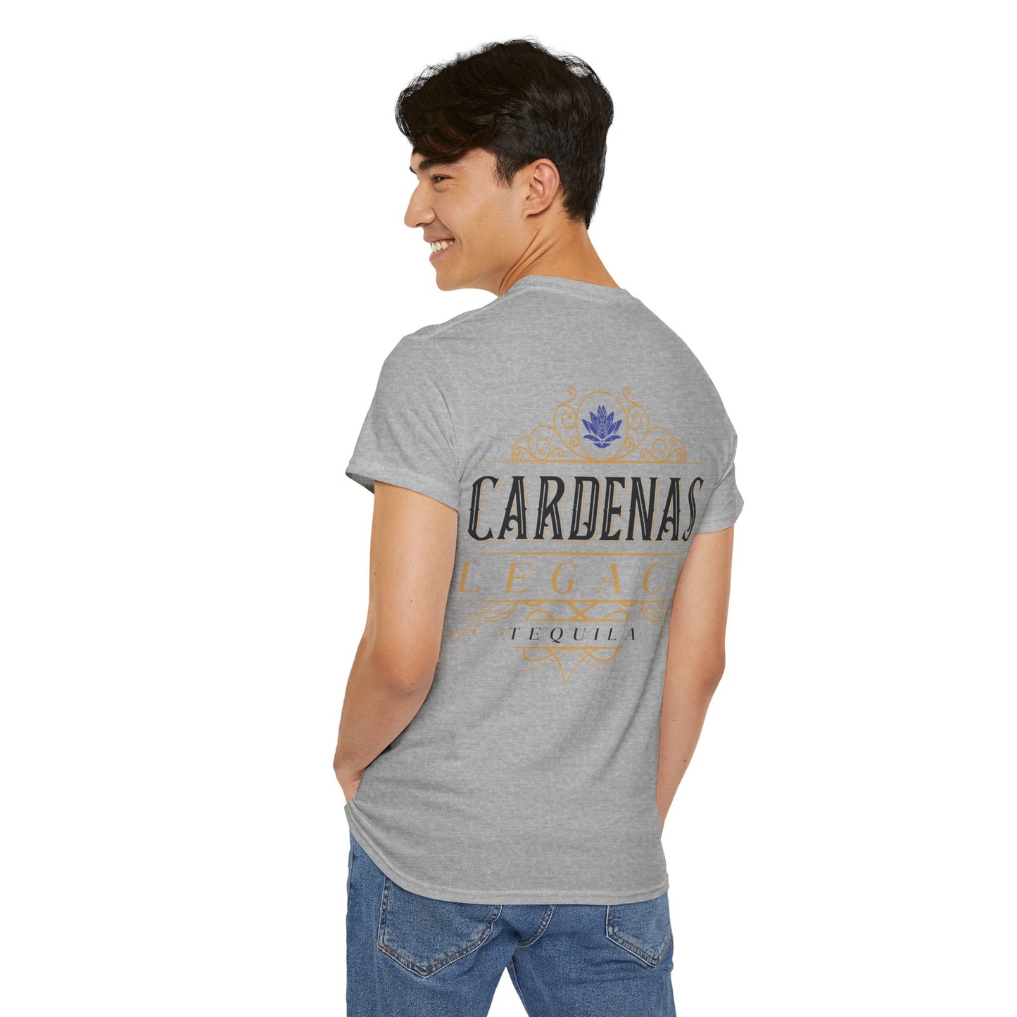 Cardenas Legacy Tequila Short Sleeve Gildan 5000 T-Shirt with Front and Back Logo