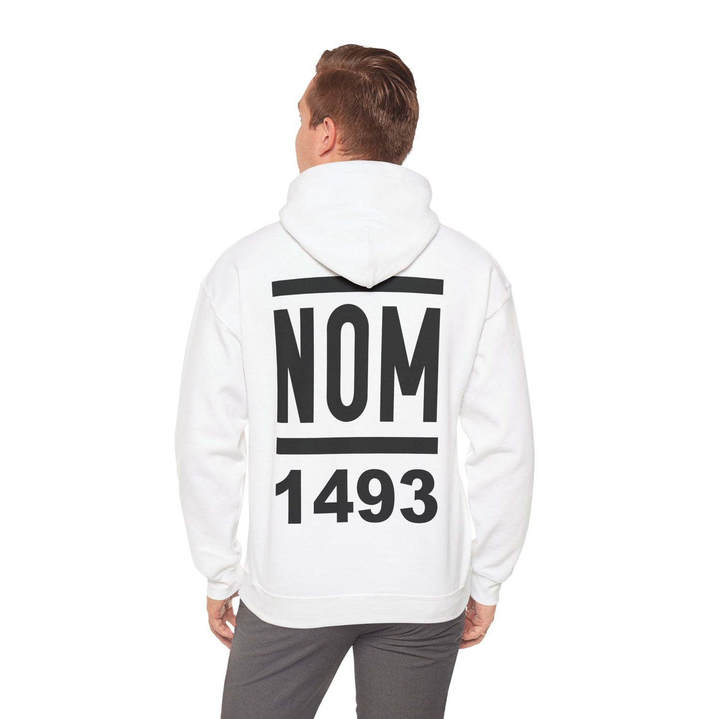 NOM 1493 Gilden 18500 Hoodie with Front and Back Logo