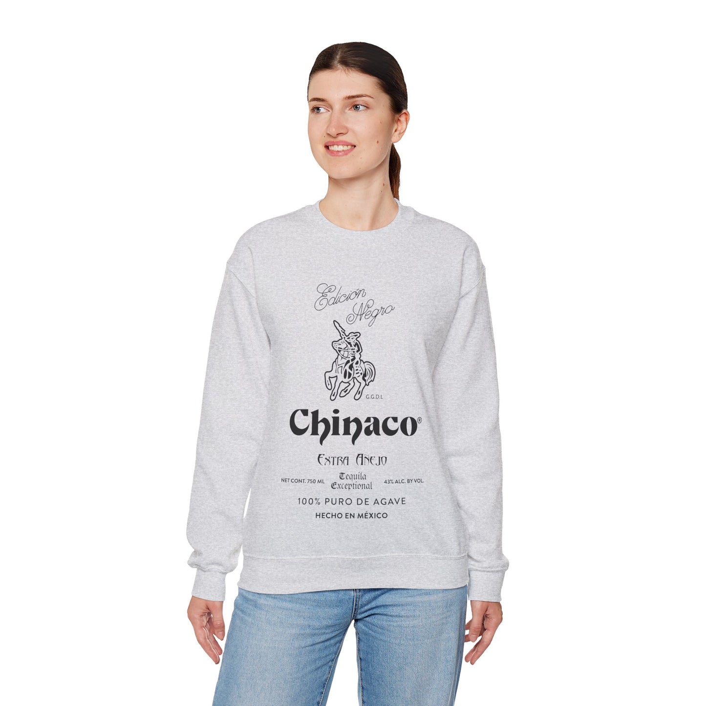 Chinaco Tequila Retro Gilden 18000 Crewneck Sweatshirt with Front Logo