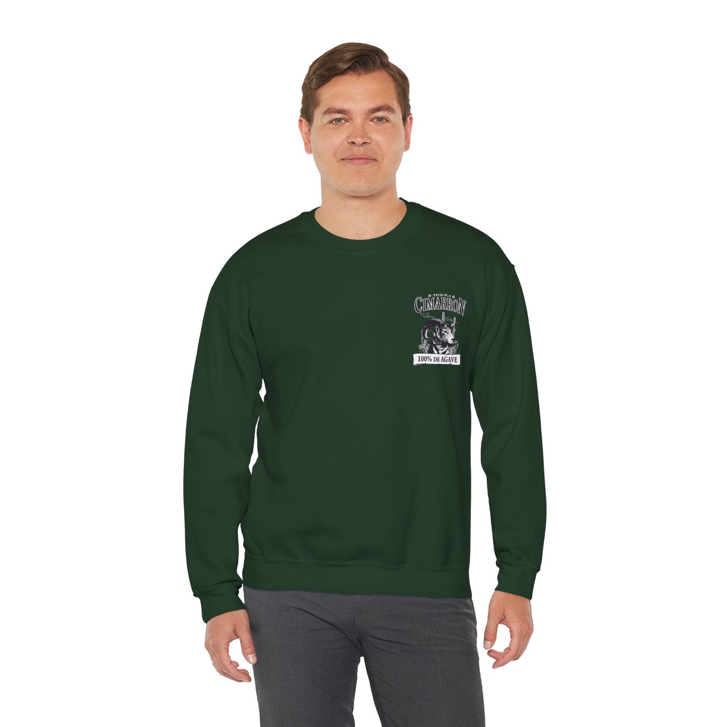 Cimarron Tequila Gilden 18000 Crewneck Sweatshirt with Front and Back Logo