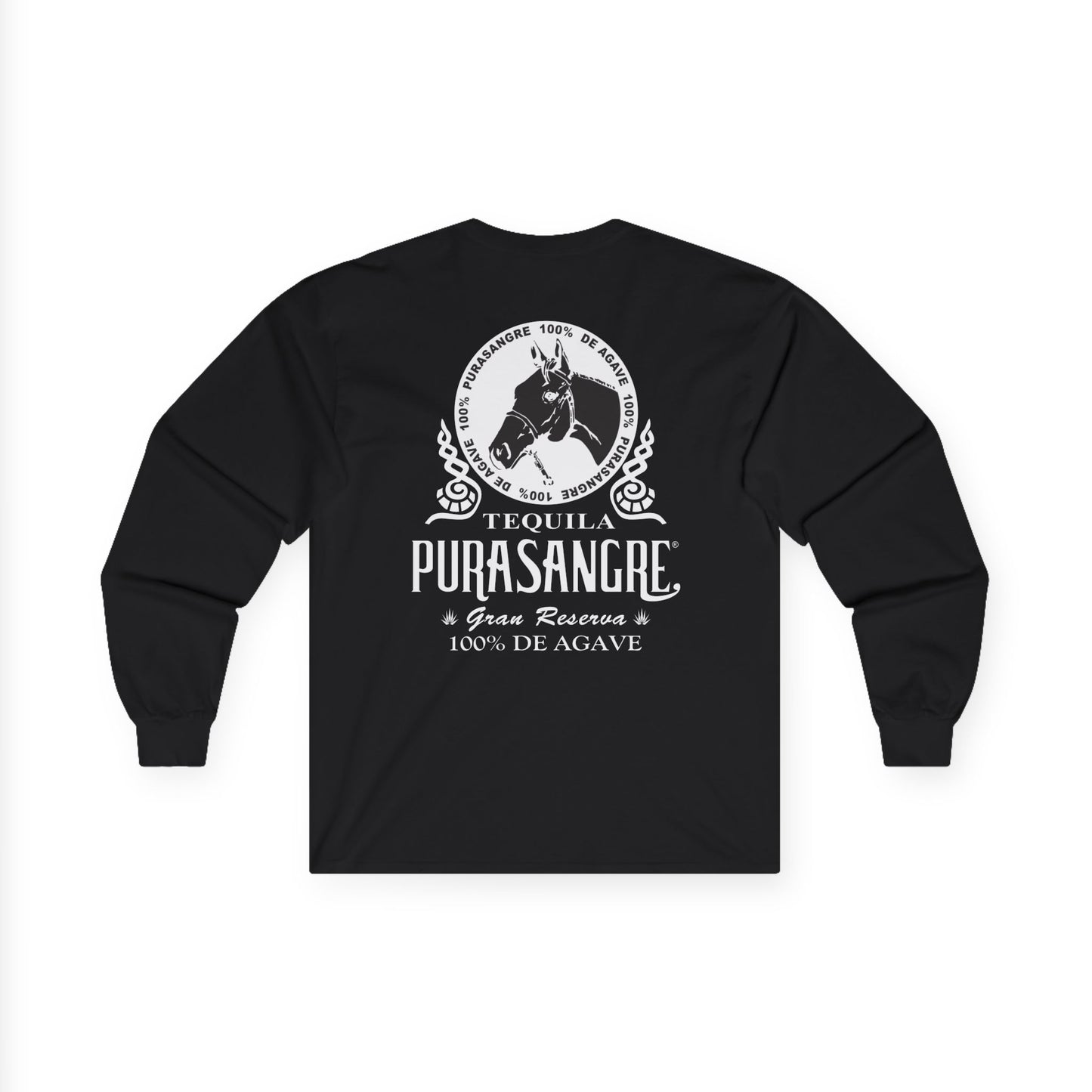 Purasangre Tequila Long Sleeve Gildan 2400 T-Shirt with Front and Back Logo