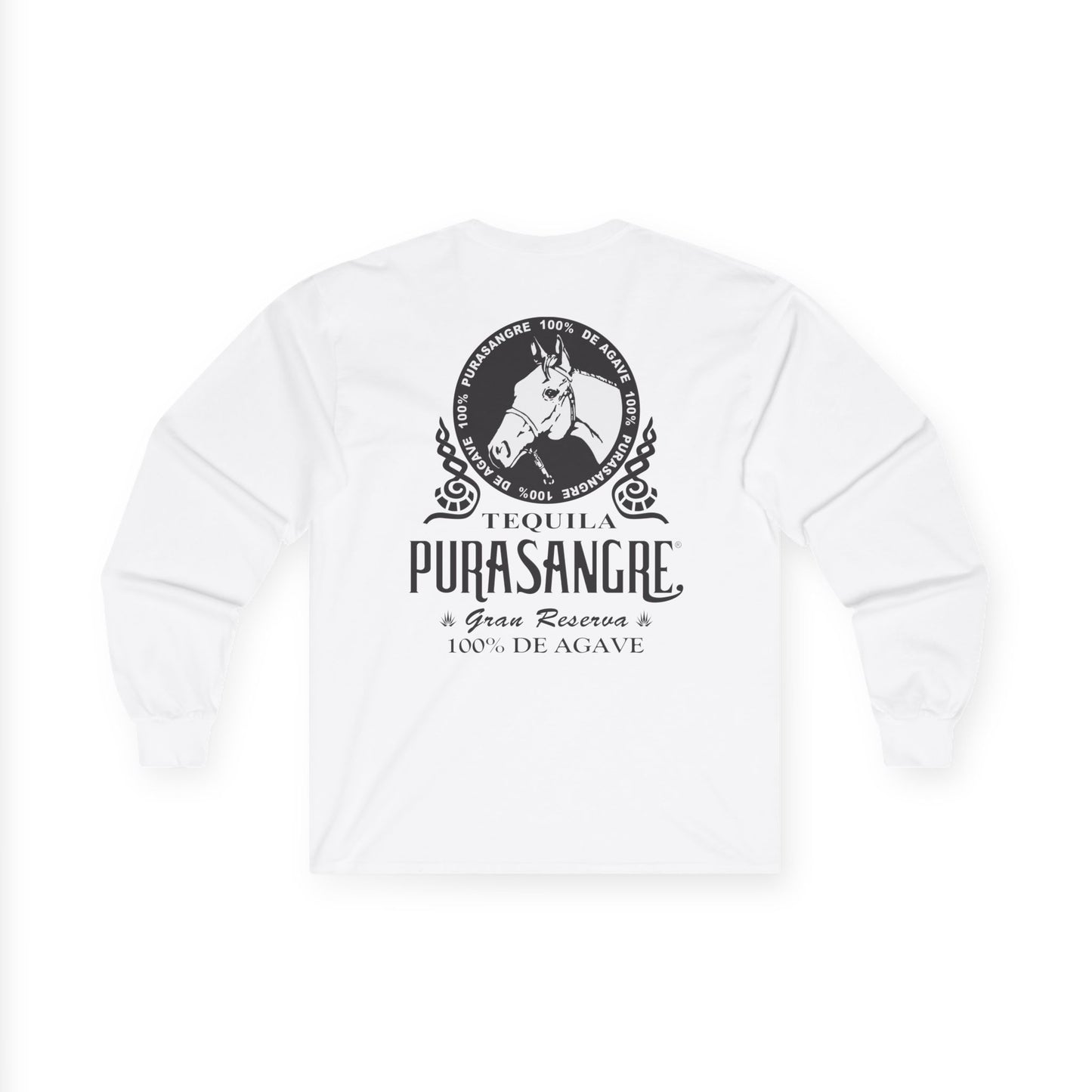 Purasangre Tequila Long Sleeve Gildan 2400 T-Shirt with Front and Back Logo