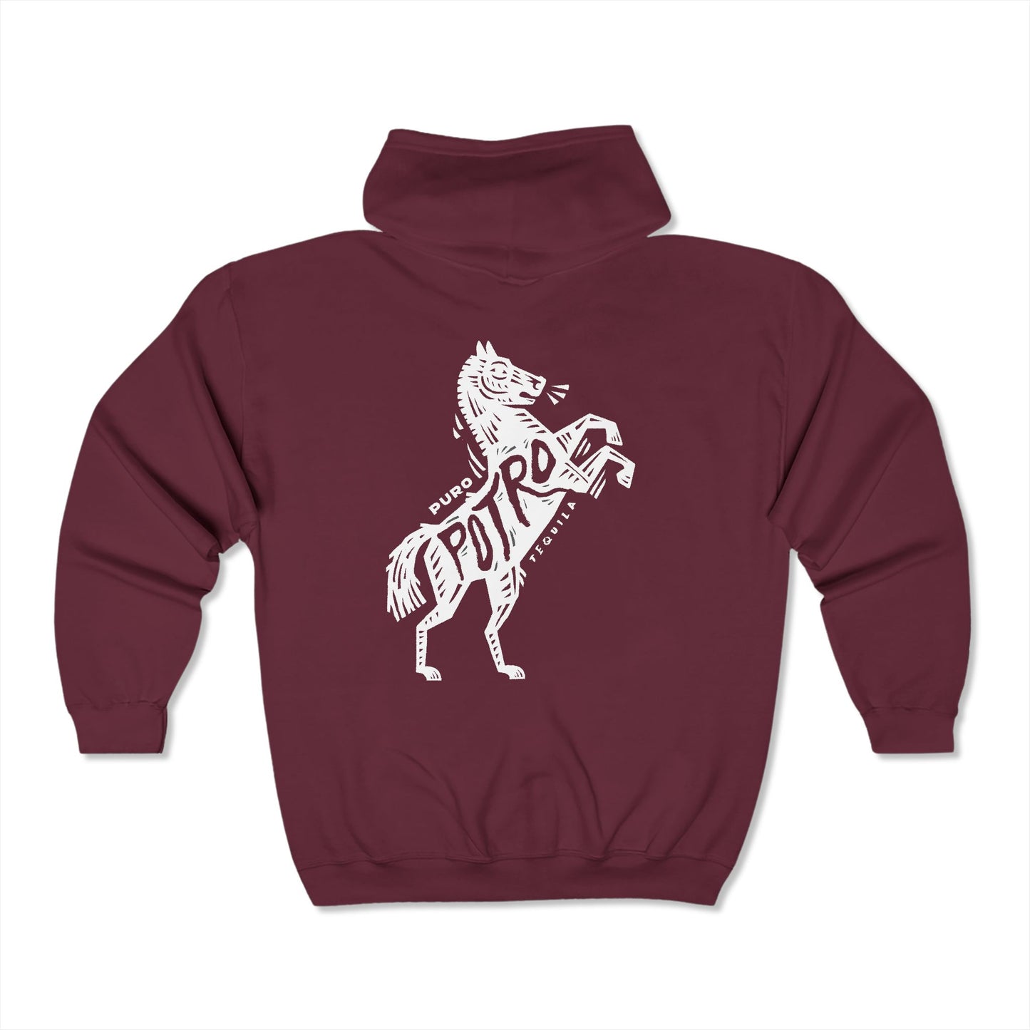 Puro Potro Tequila Gildan 18600 Zip-Up Hooded Sweatshirt