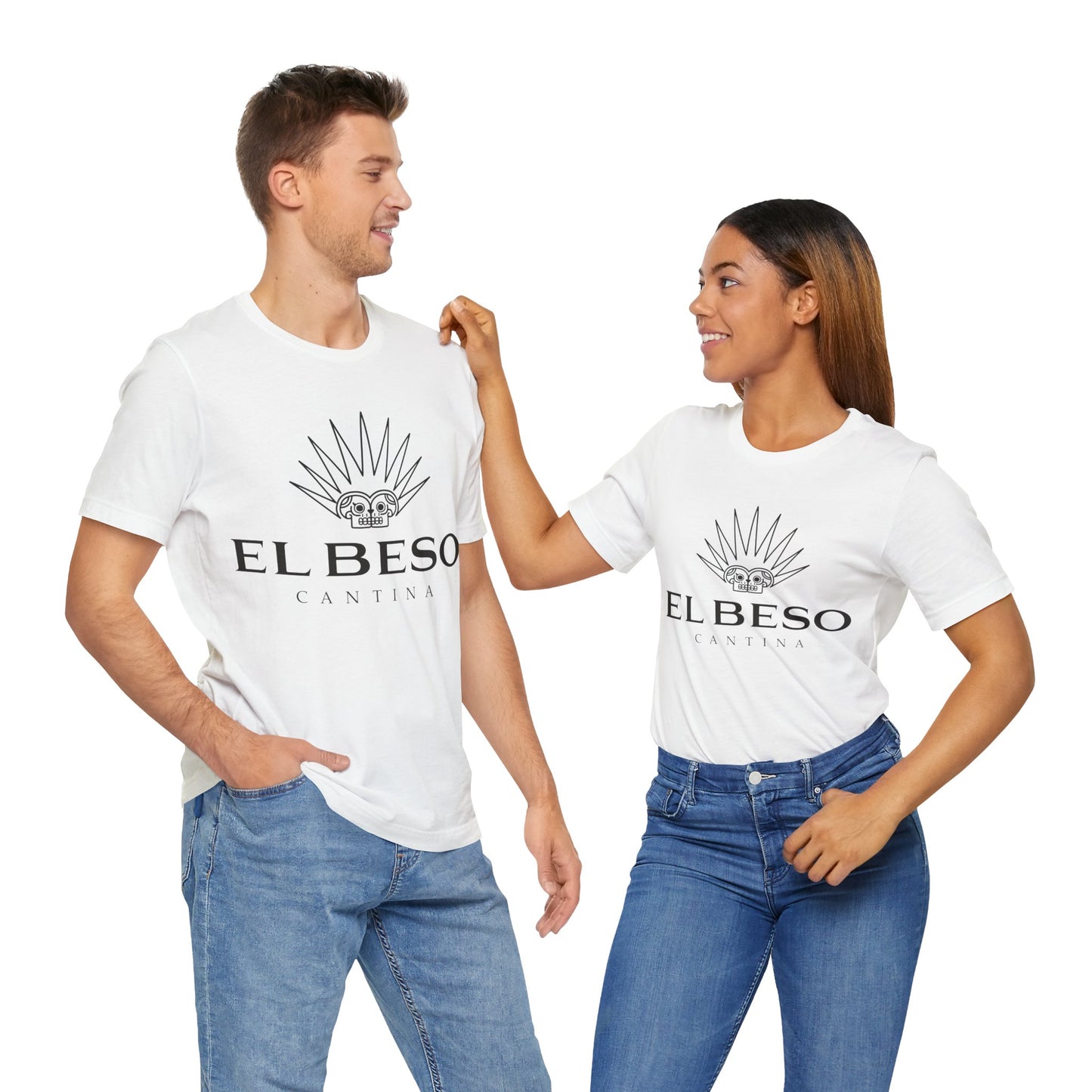 El Beso Cantina Short Sleeve Bella+Canvas 3001 T-Shirt with Front Logo