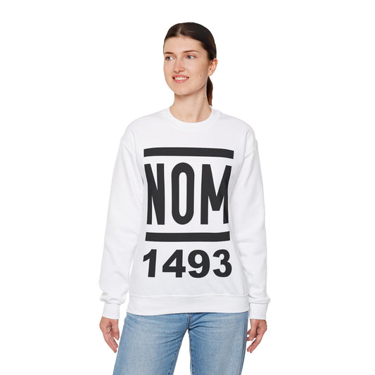 NOM 1493 Gilden 18000 Crewneck Sweatshirt with Front Logo