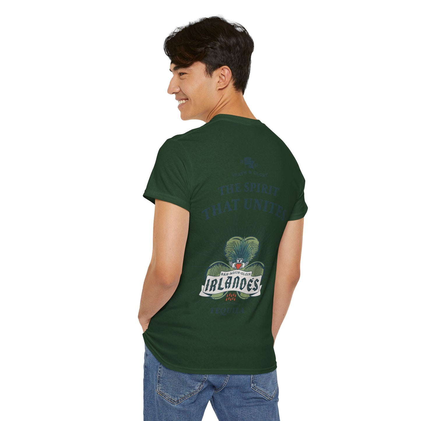 Irlande's Tequila Short Sleeve Gildan 5000 T-Shirt with Front and Back Logo