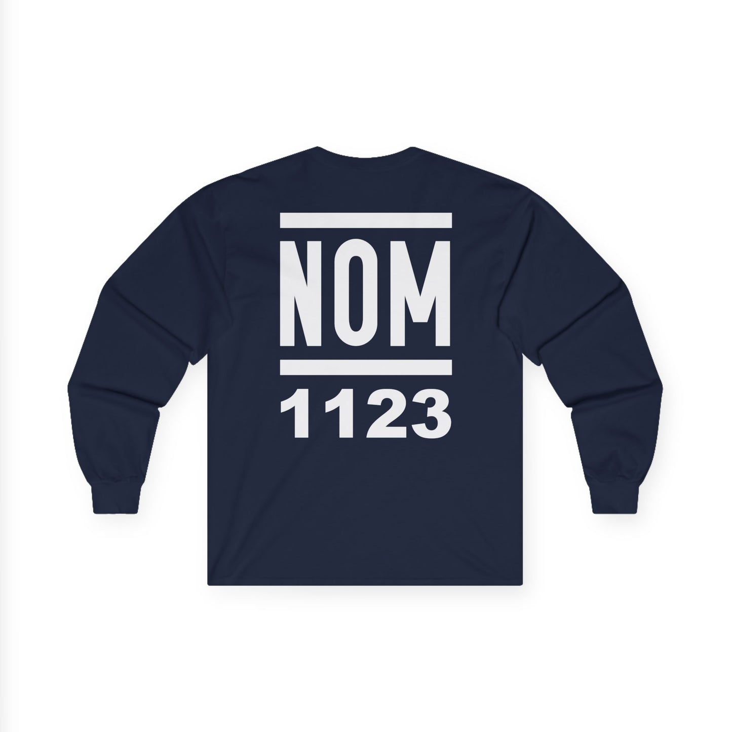 NOM 1123 Long Sleeve Gildan 2400 T-Shirt with Front and Back Logo